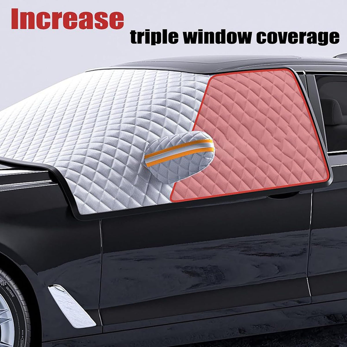 Winter Windshield Cover for Infiniti QX QX30 QX50 QX55 QX56 QX60 QX70 QX80, Protects from Snow Ice and Frost Magnetic Windshield Cover with Mirror Covers Windshield Snow Cover,M Style