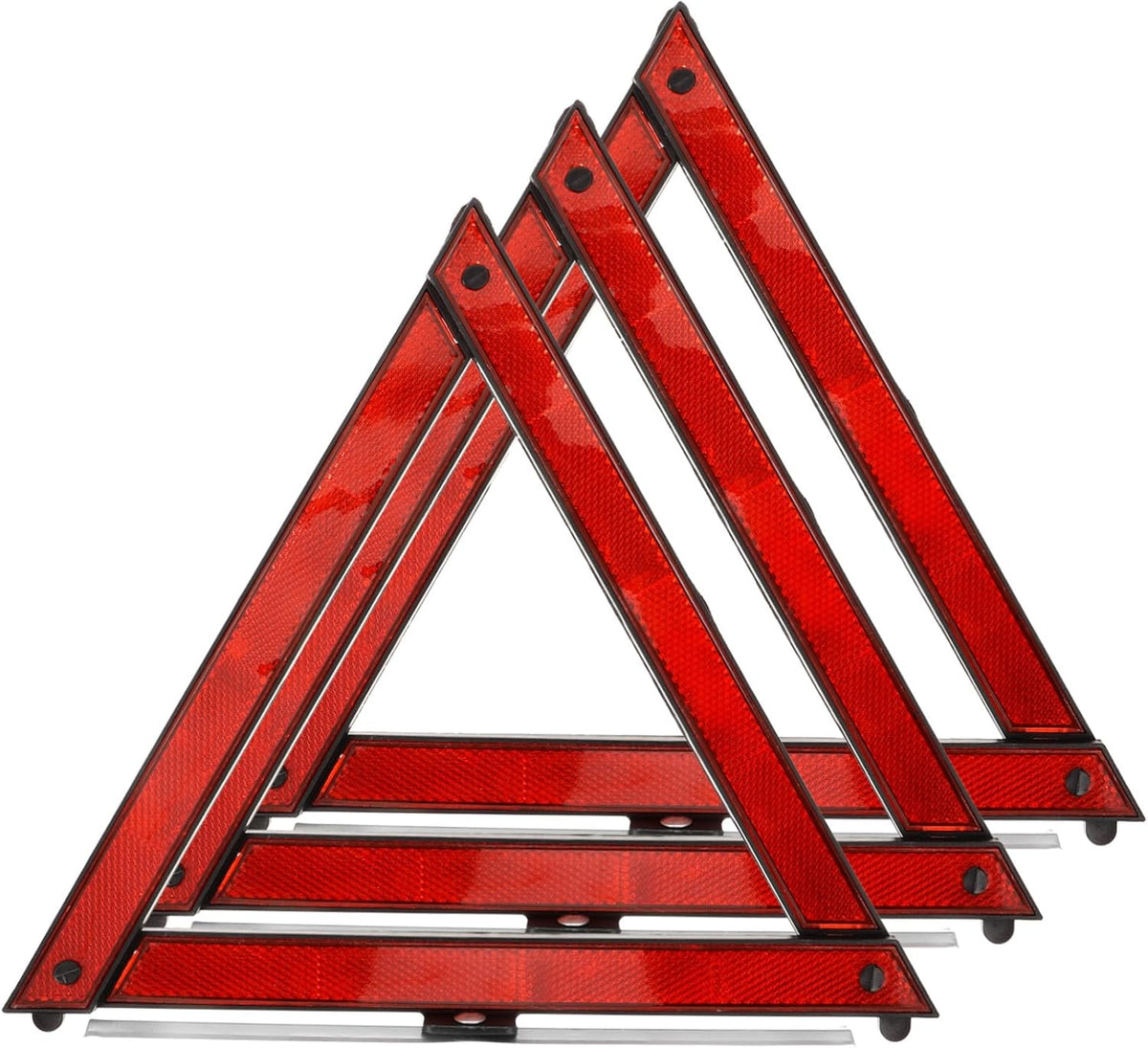 ARTIBETTER 3pcs Reflective Road Emergency Triangle Car Safety Warning Sign for Roadside Use High Visibility Reflector for Vehicles Essential Traffic Safety Tool