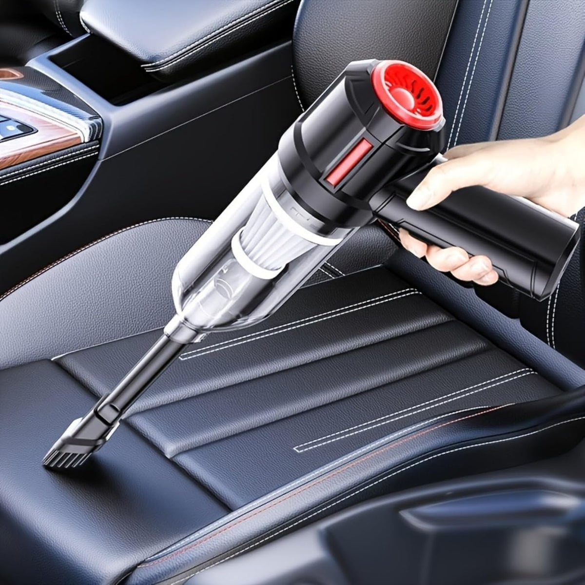 Car Vacuum Cleaner Wireless Car Handheld Portable Car Large Suction with Base Charging Mini Household Supplies (White)