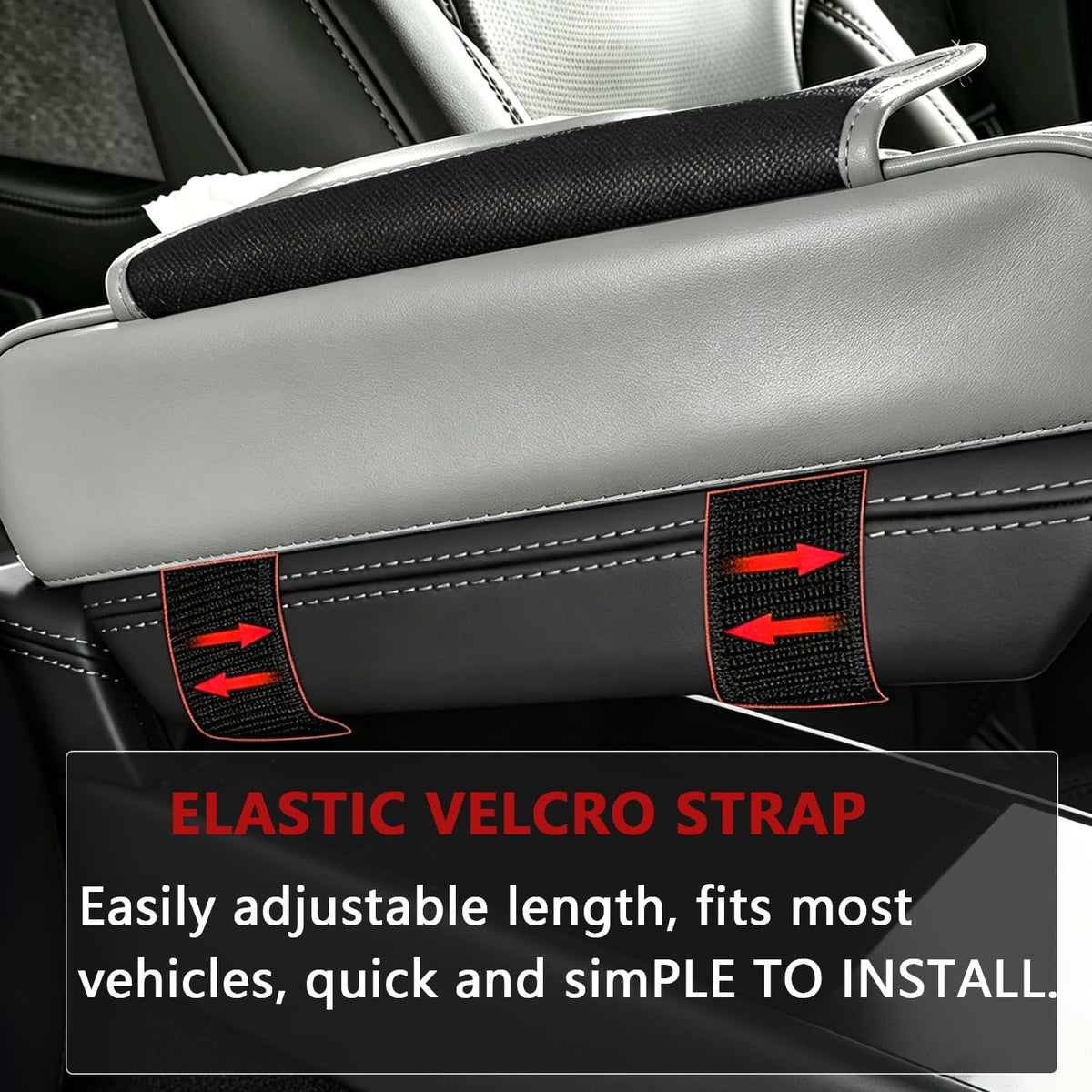 5-in-1 Nappa Leather Console Armrest Cover with Cup Holder