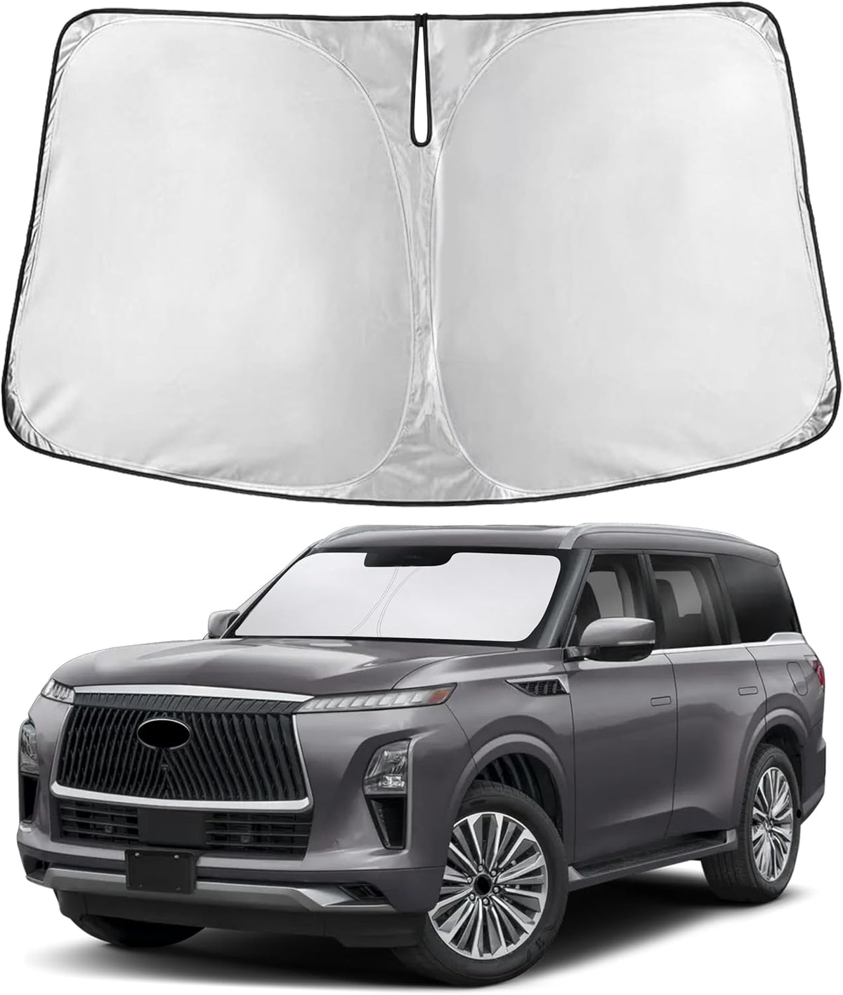 EcoNour Windshield Sunshade Compatible for Infiniti QX80 2014-2023 2024
