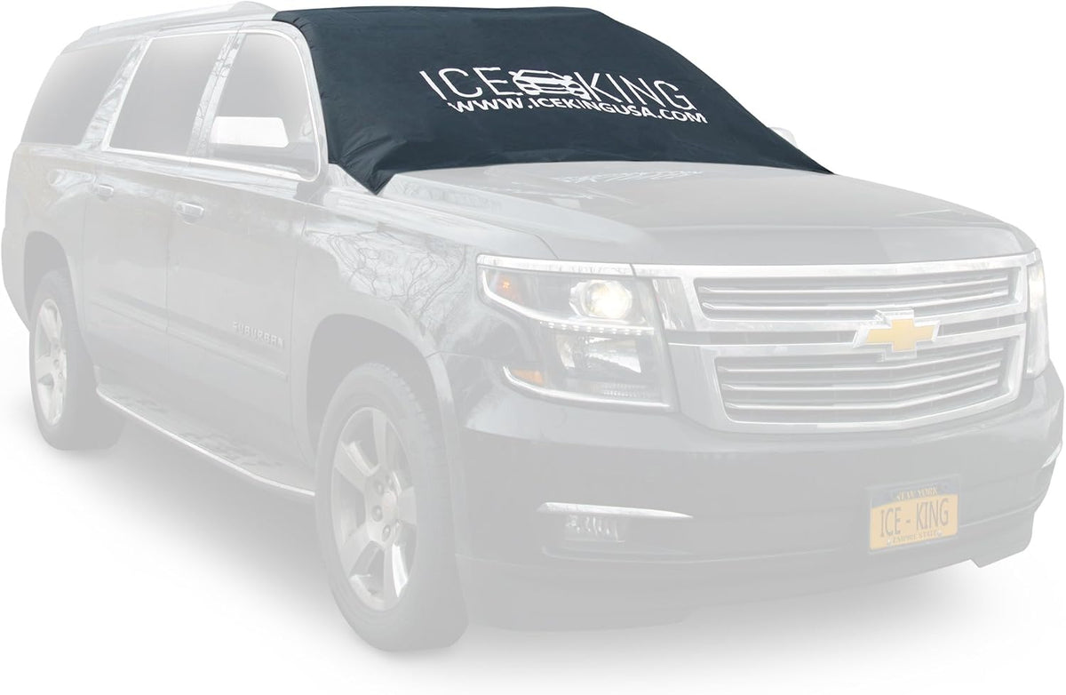 Magnetic Windshield Cover - Huge Size Fits Any Car, Truck, SUV, Van or Automobile - Keeps Ice & Snow Off Exterior Auto Snow Windshield Cover with Magnetic Edges