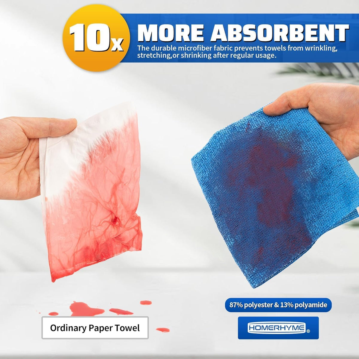 Microfiber Cleaning Cloth Roll, 75 Pack Tear Away Microfiber Towel, Reusable Washable Shop Towels, Lint Free All-Purpose Cleaning Rags Wash Cloths for Home Car Kitchen Automotive 11.5"x11.5"