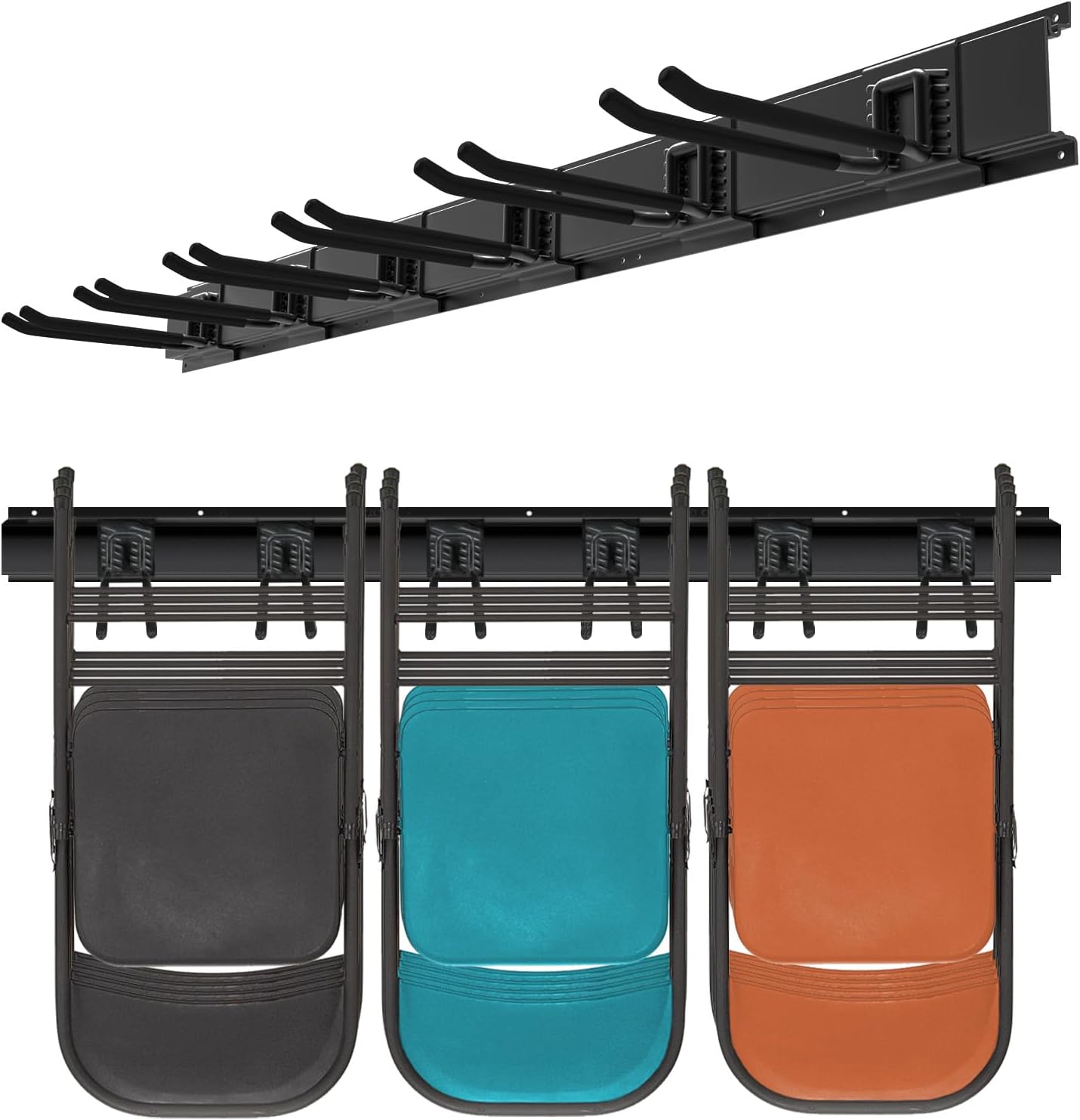 Garage Hooks Heavy Duty Tool Organizer (4 Pack) 12.4" Wall Mount Hanger Rack Garage Storage Utility Hooks for Hanging Car Tires, Ladders, Chairs, Hoses, Power Tool, Bulk Items, Ropes, etc.