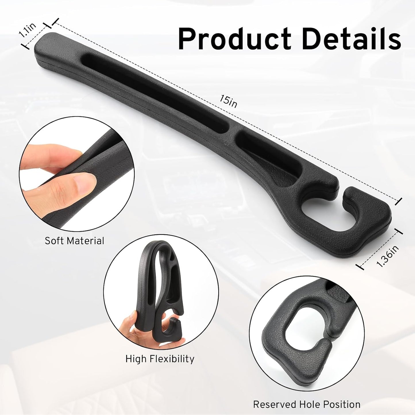 Car Seat Gap Filler Organizer for Mercedes Benz C300 GLC 300 GLK 250 350 2026 2025 2024-2000 Plug with Storage Slot Strip No-Drop Seat Side Gap with Phone Holder - 2 Pack