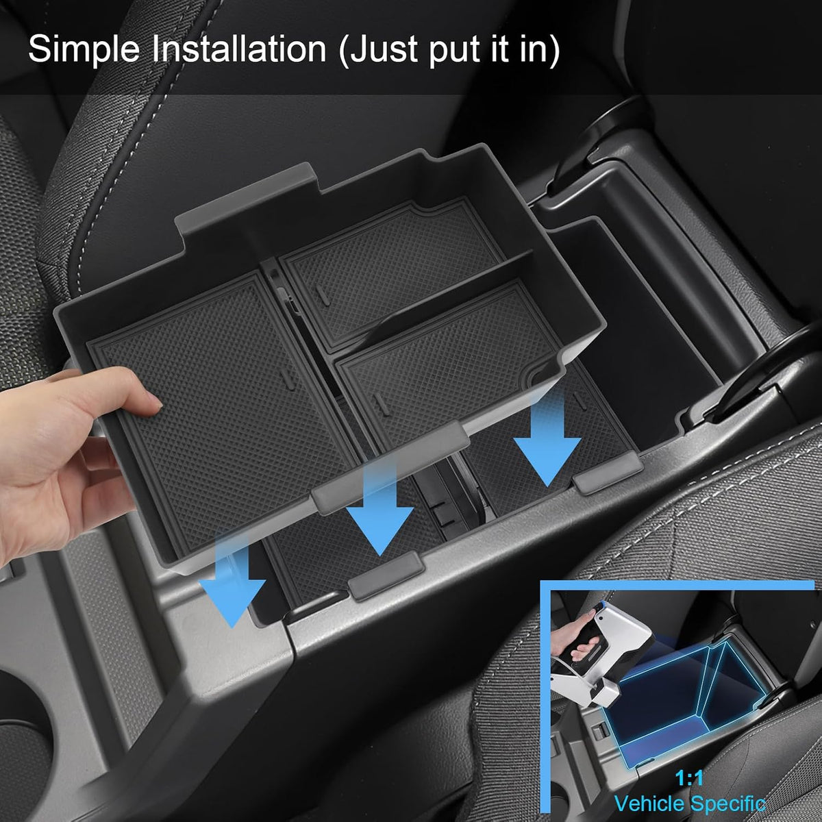 Double-Layer 2024 2025 2026 Crosstrek Center Console Organizer for Crosstrek (Premium/Sport/Limited/Wilderness),Durable ABS Plastic 2025 Crosstrek&Impreza Tray 2026 Crosstrek Hybrid Accessories