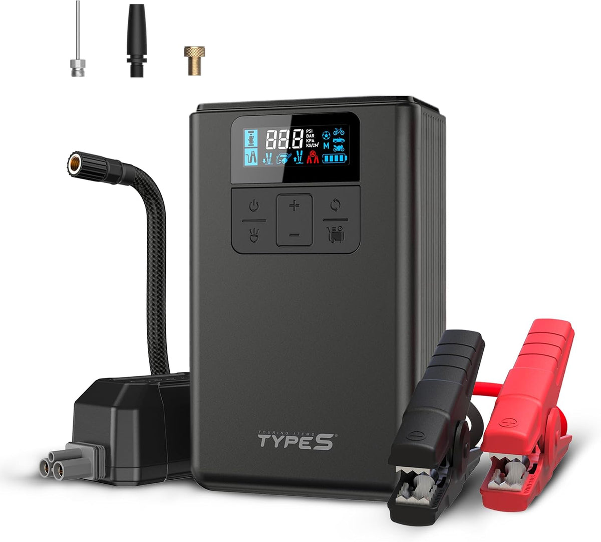 Type S Dynamic Flex DF20 500A Jump Starter & Work Lantern - Portable Car Battery Jump Starter & Charger with Intelli-Step LED Jump Guide, 360° Work Lantern & Flashlight, Power Bank, Dual-Color LED