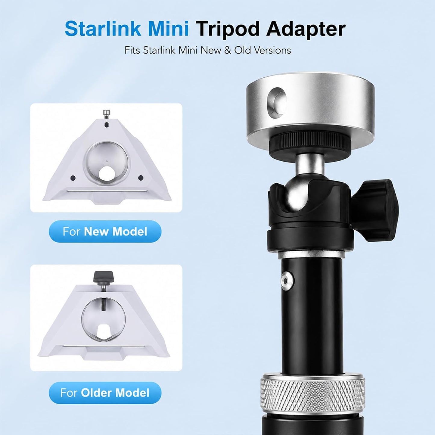 Starlink Mini Tripod Stand with 360° Rotating Head, Quick Deploy Portable Internet Setup for RV Camping, Overlanding & Remote Work, Aircraft-Grade Aluminum Travel Mount with Carry Case