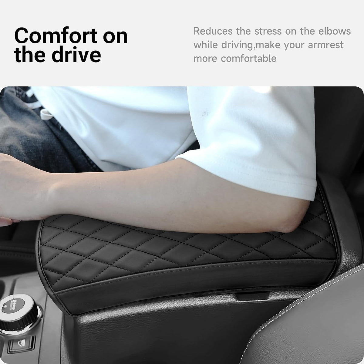 Car Center Console Cover Compatible with Nissan Rogue 2014 2015 2016 2017 2018 2019 2020 Accessories,Microfiber Leather Car Armrest Box Pad,Console Armrest Box Lid Protector