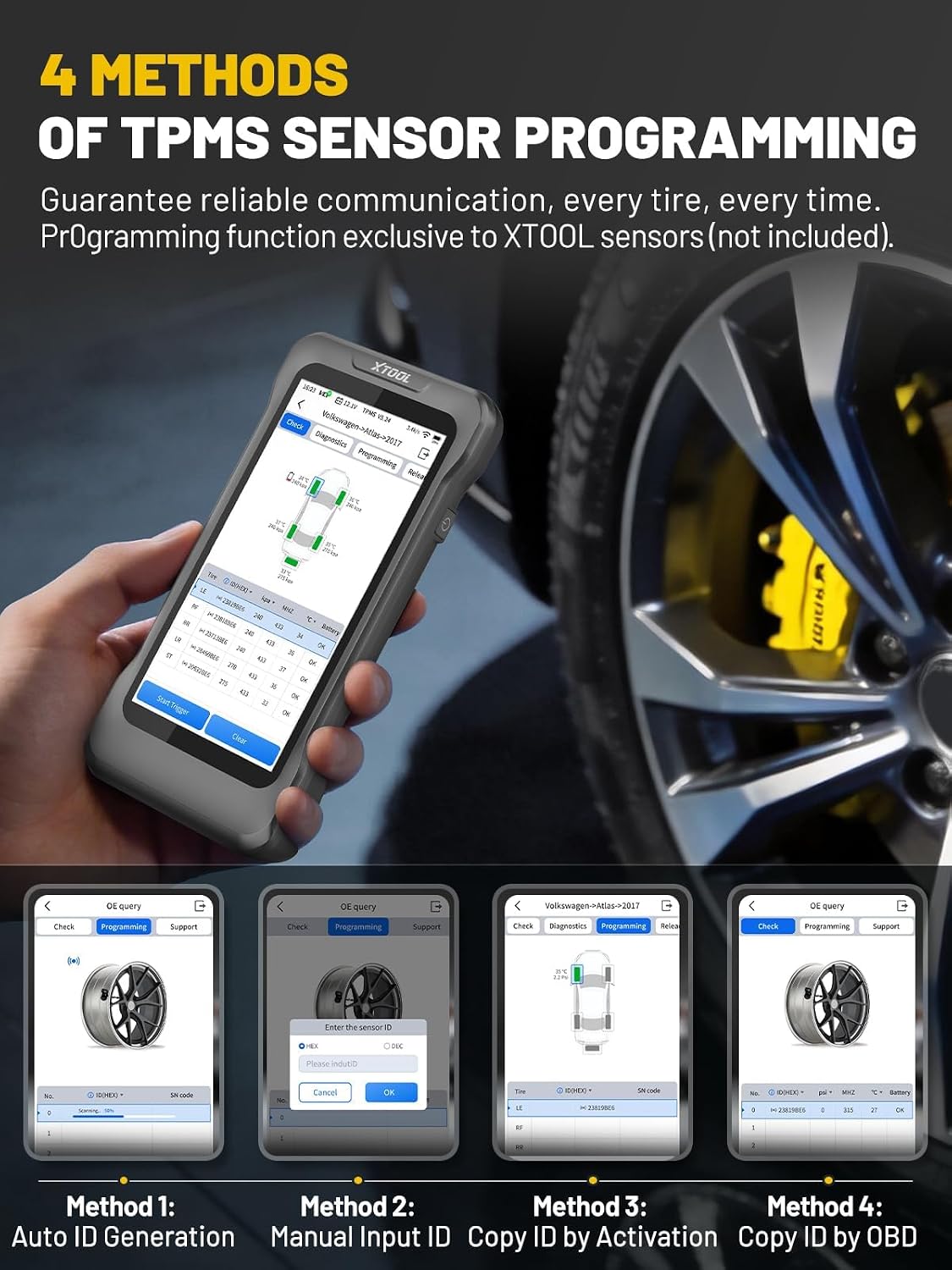 XTOOL TP500 TPMS Programming Tool, Full System OBD2 Scanner Diagnostic Tool