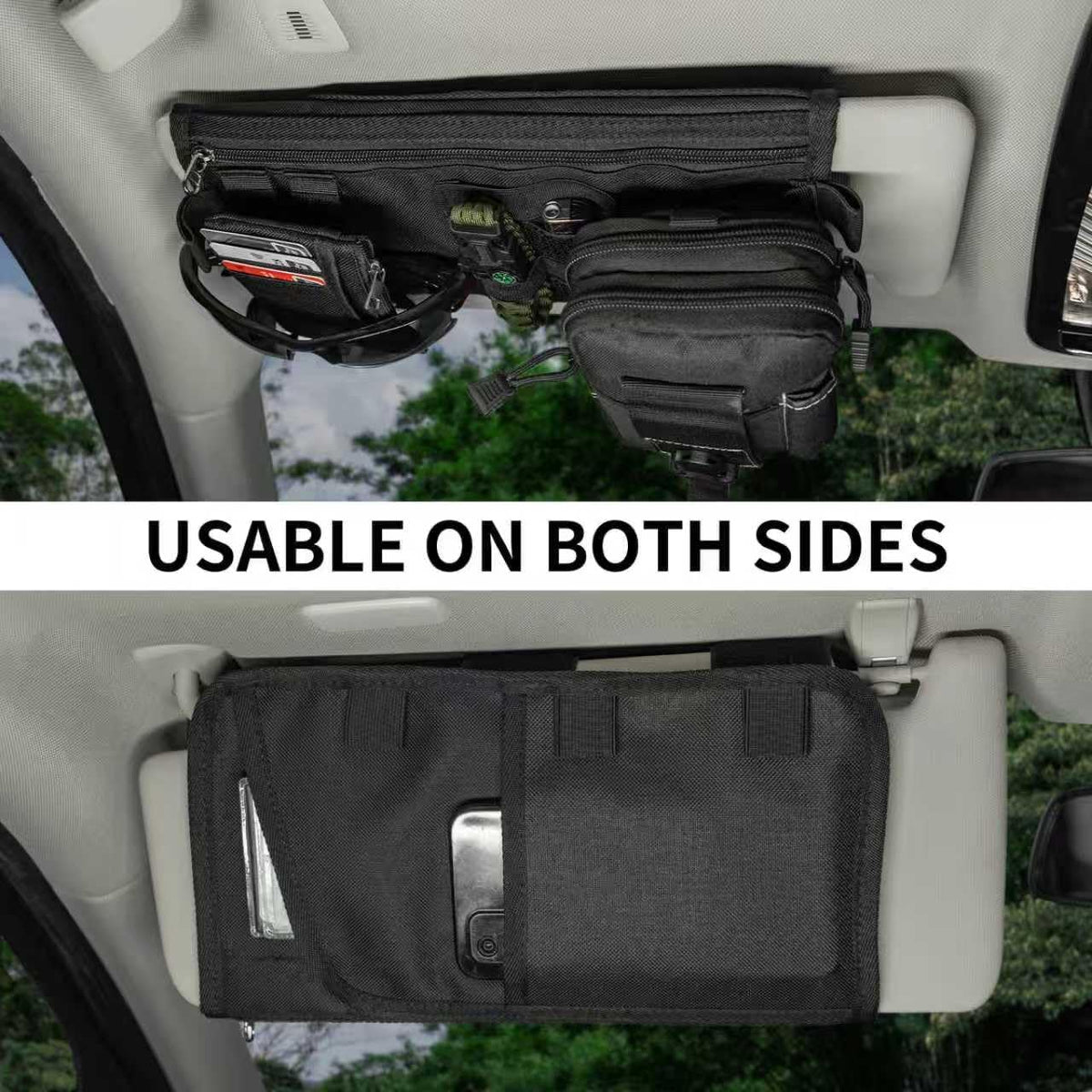 Car Sun Visor Organizer for Car SUV Truck, 2-Pack