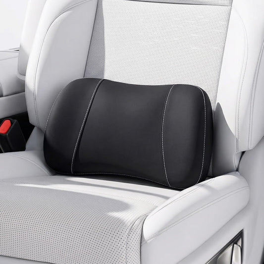 Car Lumbar Support Pillow for Driving, 2-in-1 Seat Cushion | Ergonomic Memory Foam for Driving Comfort, Improves Posture, Breathable Fabric, Fits Cars, Trucks & Office Chairs