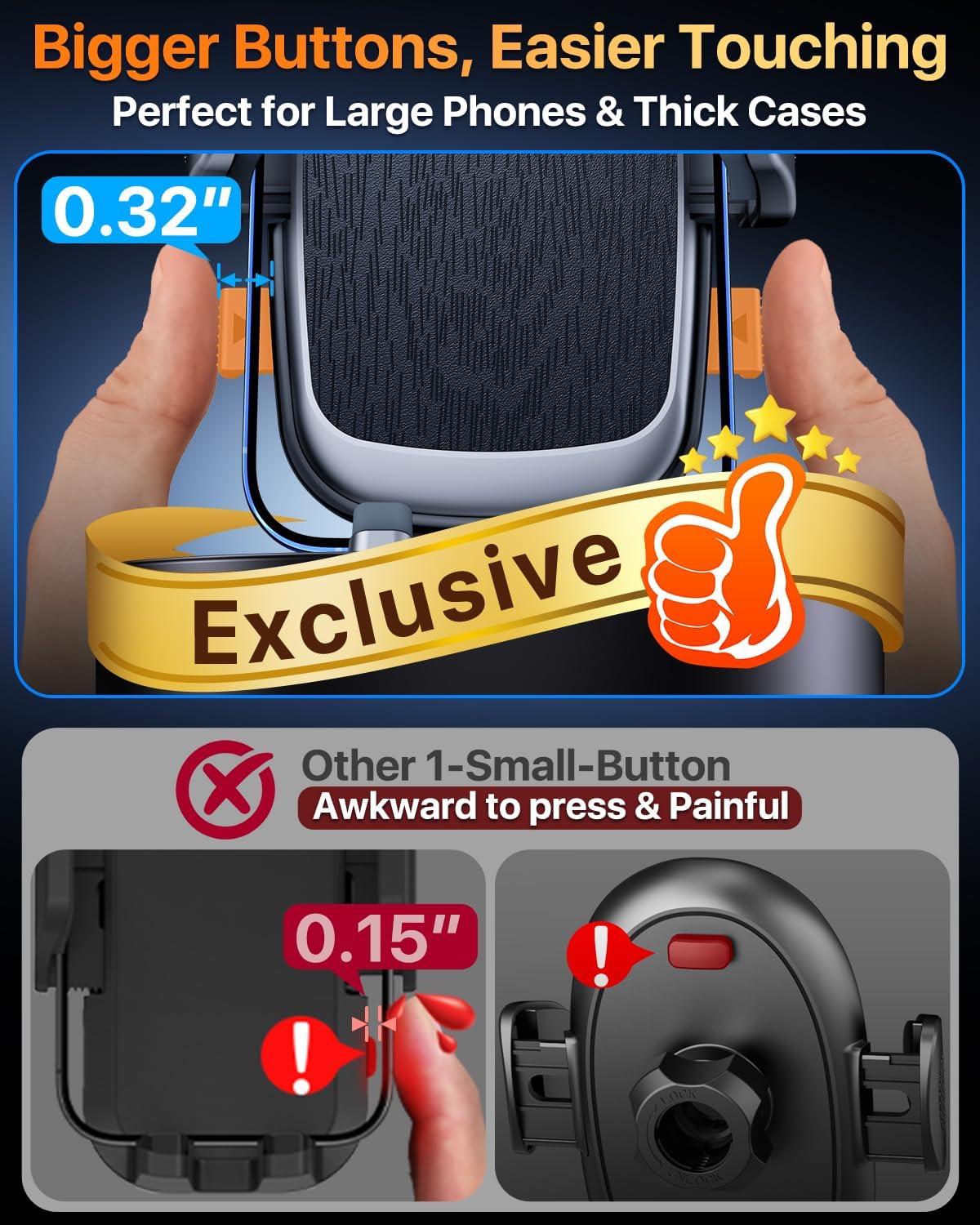 【2026 Best & Military-Grade】 360° Rotatable Suction Car Phone Holder Mount | 【100+LBS Safest Strongest & Patent Certs】Dashboard Windshield Vent Truck Stand for iPhone 17 16 Pro Max Samsung, Matt Black