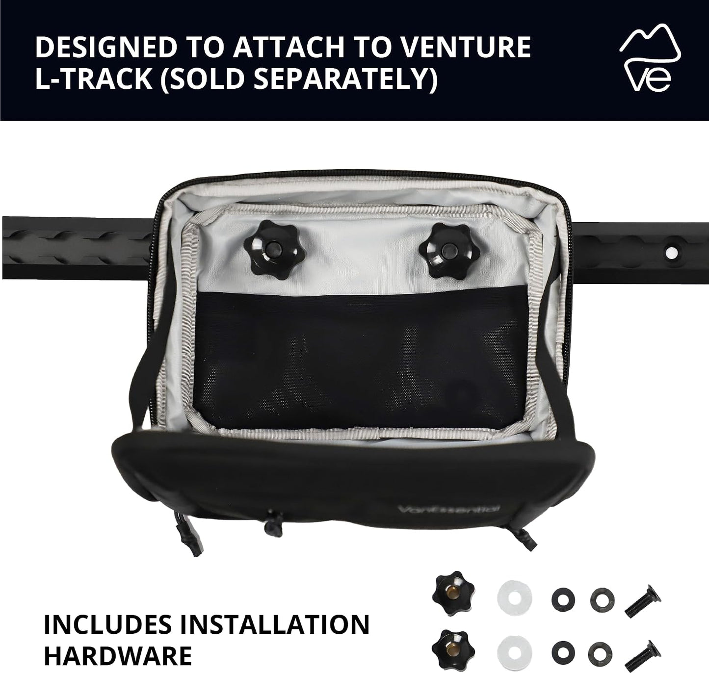 VanEssential Soft Sided Venture L-Track Mounted Storage Bag Small
