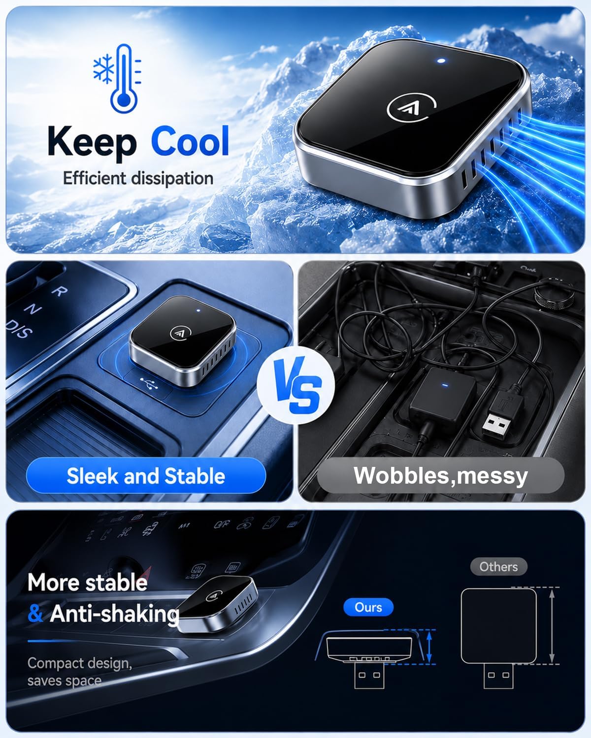 Wireless CarPlay Adapter, 2026 Upgraded Wired to Wireless CarPlay