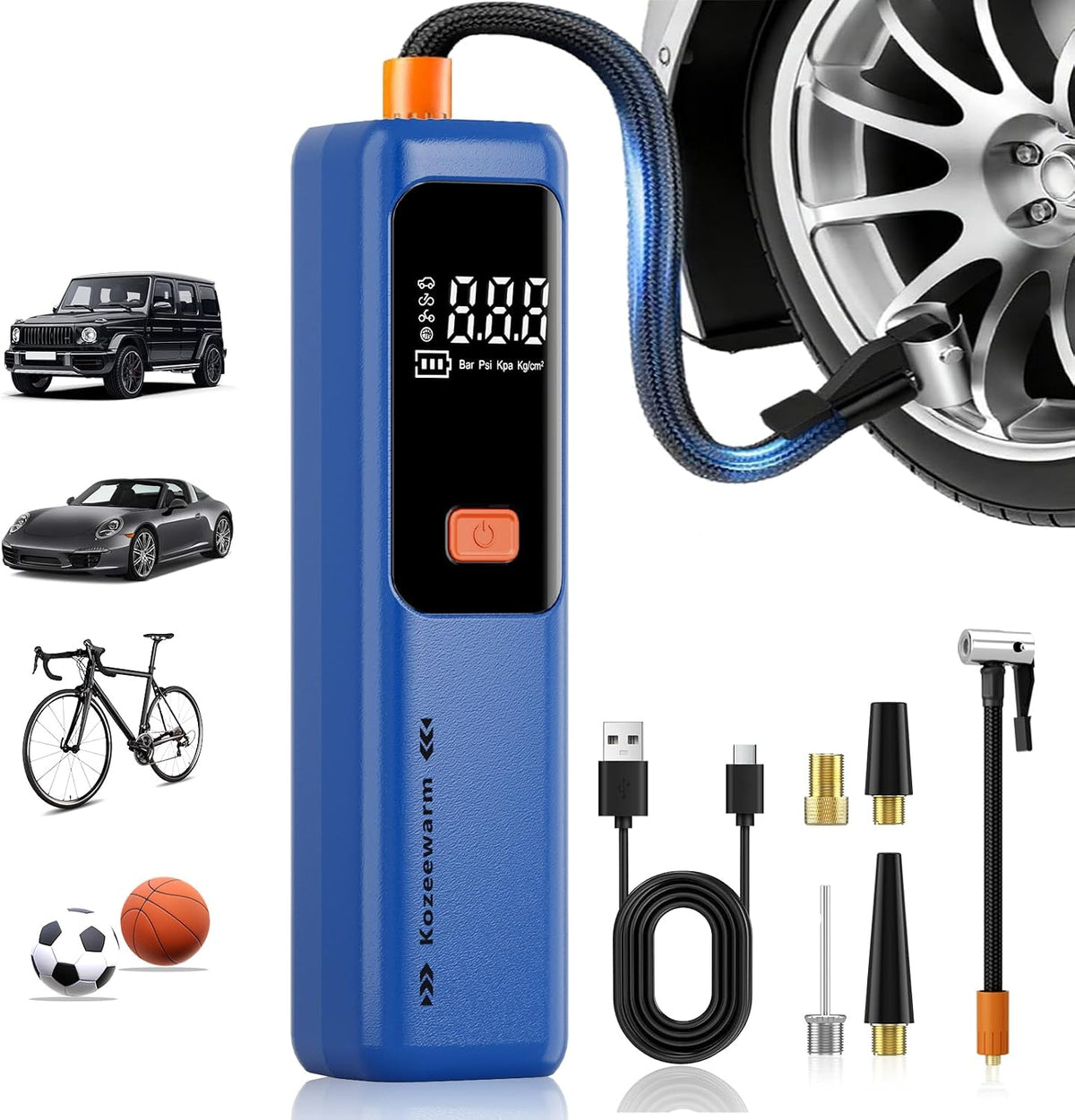 Tire Inflator Portable Air Compressor for Car, Motocycle, Bike Inflatables