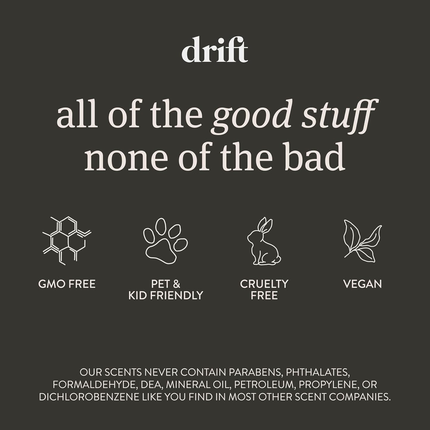 Drift Car Air Freshener - The Original Wood Air Freshener - Car Odor Eliminator - Long Lasting Scent - Metal Clip - Essential Oils - Clean Ingredients - Open Air Scent 3 Pack Refill - NO CLIP INCLUDED