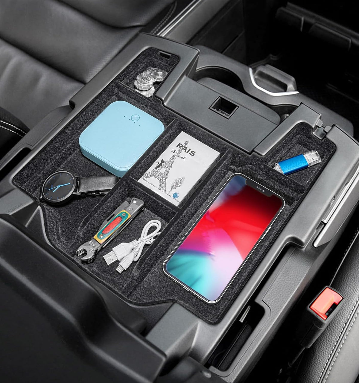 PIMCAR Center Console 0rganizer for 2019-2026 Dodge RAM 1500 2500 3500