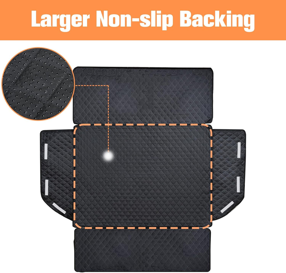 PETICON SUV Cargo Liner for Dogs, Trunk Cover with Bumper Flap Protector