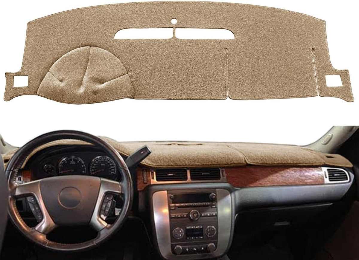 Yiz Dash Cover Mat for 2007-2014 Chevy Tahoe,GMC Yukon/Yukon XL (Beige) Y24