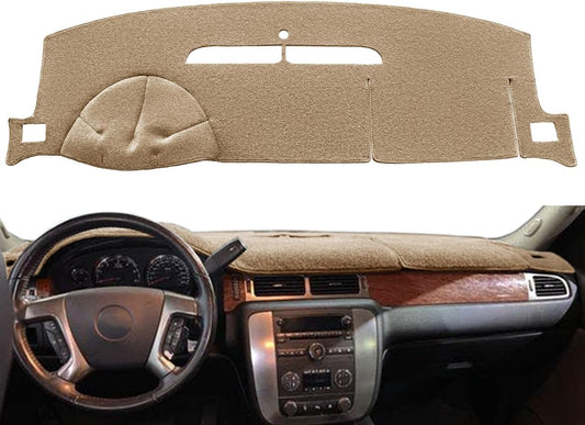 Yiz Dash Cover Mat for 2007-2014 Chevy Tahoe,GMC Yukon/Yukon XL (Beige) Y24