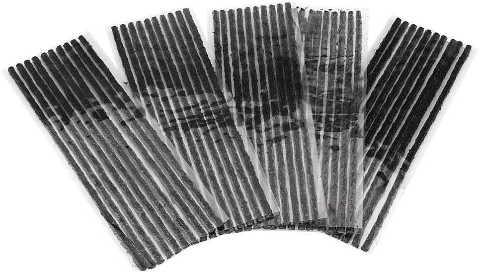 Tire Repair Strips, 50 Pcs Rubber Puncture Fix, Tubeless Tire Plug, Durable Easy Application for Car, Truck, Motorcycle, SUV, Van, and Off-Road Vehicles