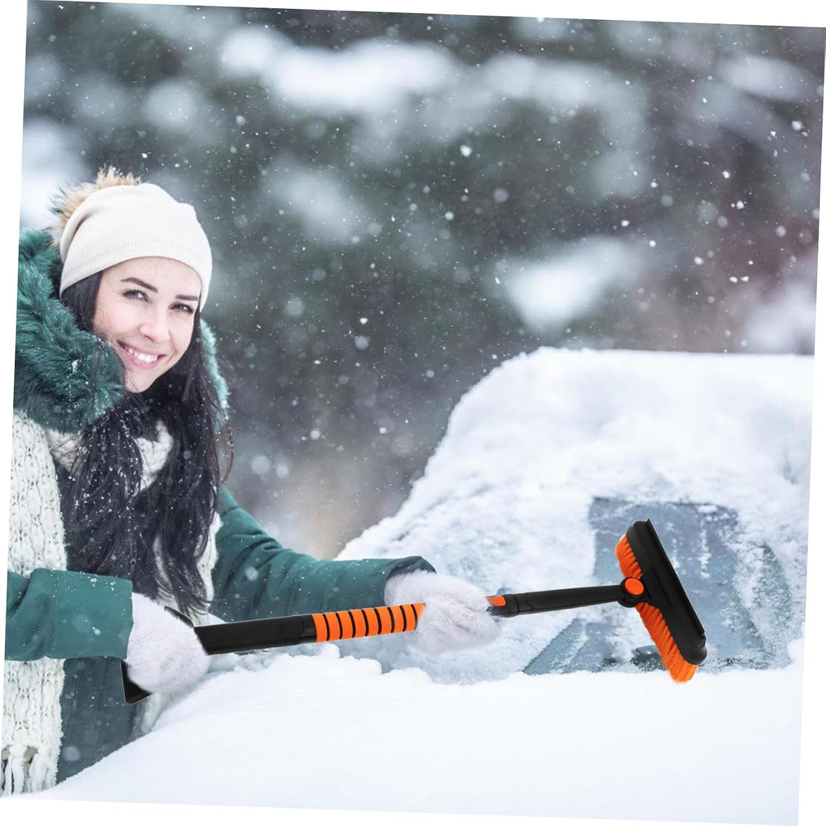 Extendable Snow Scraper Rotatable Ice Brush for Cars Trucks and Suvs Versatile Snow Remover Tool for Driving