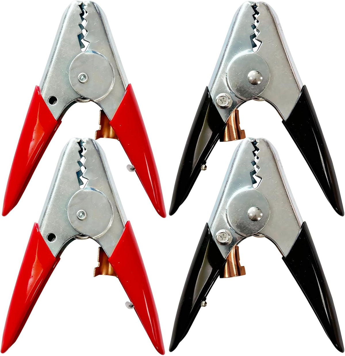 Ampper Replacement Jumper Cable Clamps, 1100A Heavy Duty Car Battery Clamp Ends for Jumper Cables, Jump Starter, Charging and Testing (2 Pairs)