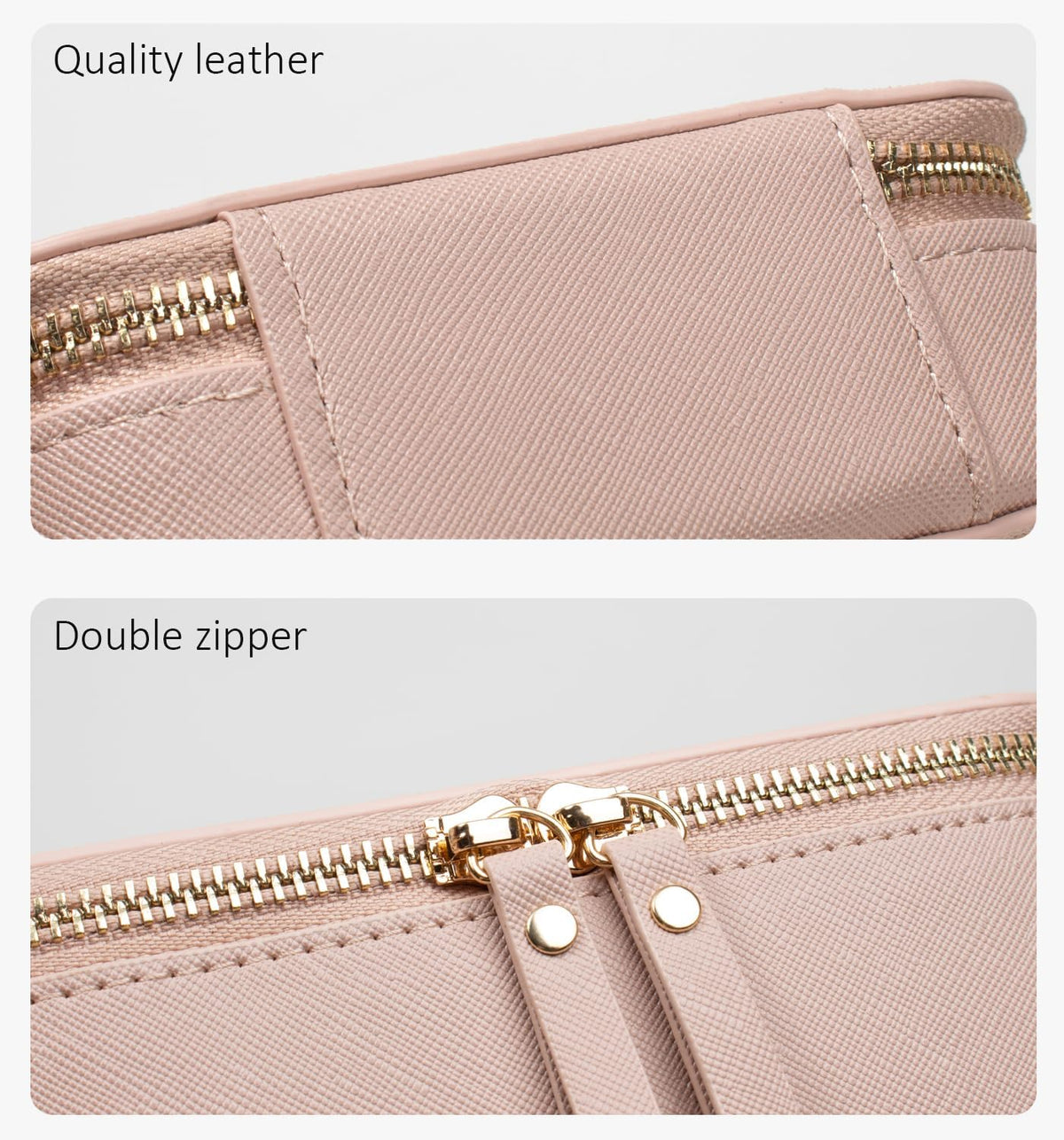 Small Clear Makeup Bag for Purse,Cute Travel Cosmetic Case Bag(Mini Nude)