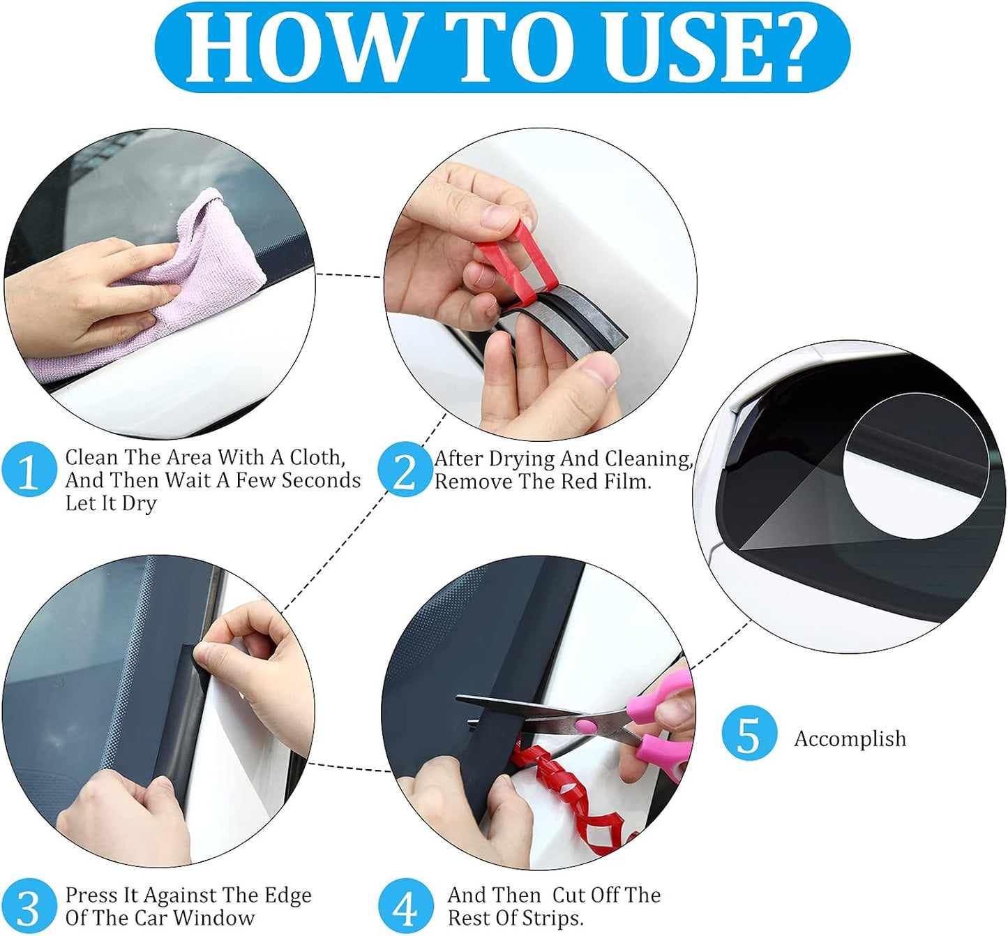 Frienda 56 Feet Car Windshield Rubber Seal Sunroof Cover Windshield Seal Strip T Shape Automotive Weather Stripping 14mm 19mm Cuttable Adhesive for Car Front Rear, Doors Windows