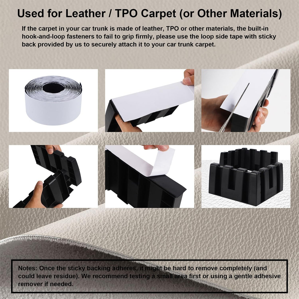 Set of 4 Car Trunk Organizer Set, Cargo Blocks for Back of SUV Multipurpose Trunk Divider Available to Wool or Leather Carpet, Car Storage Organizer Blocks for Car Truck SUV Van