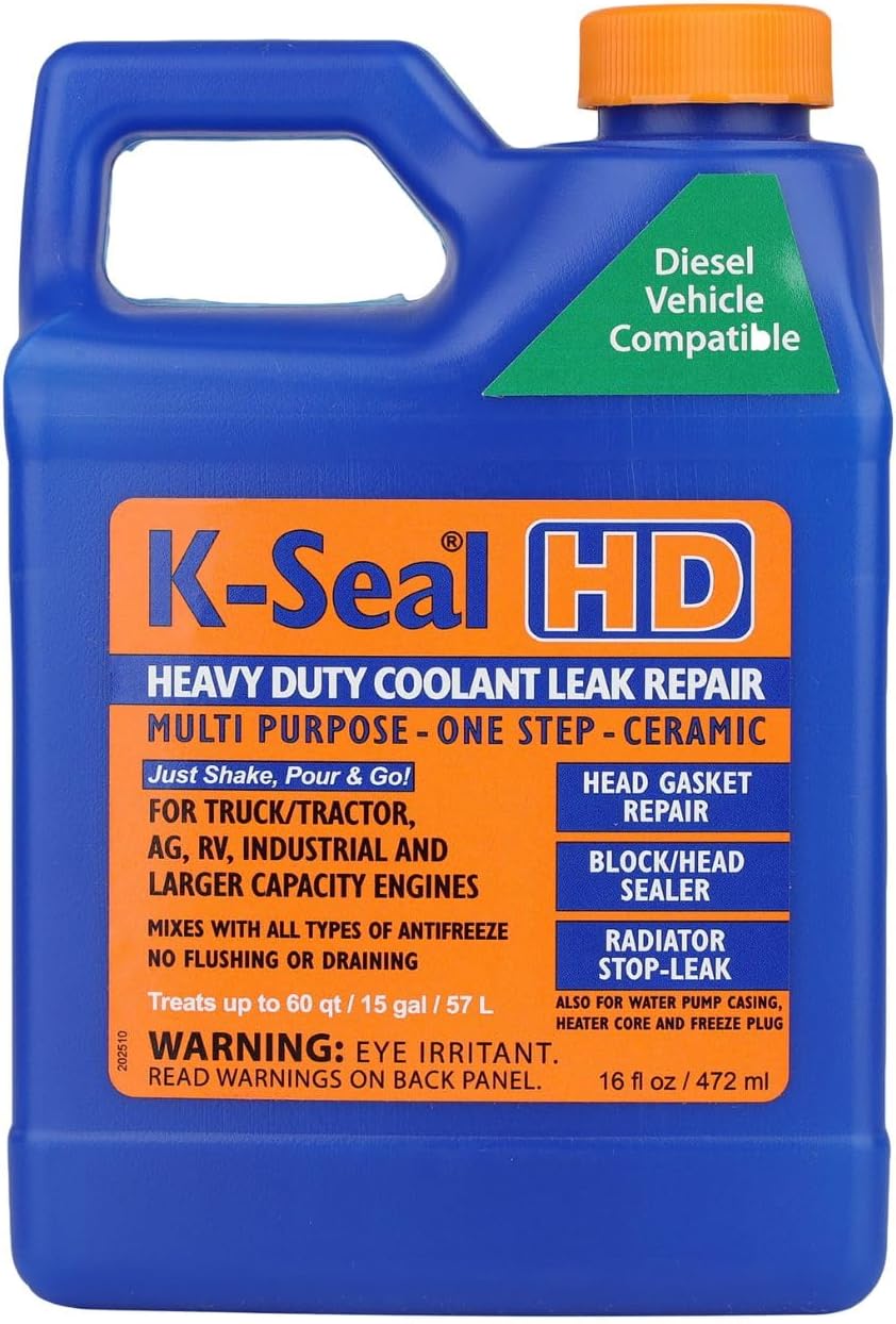 K-Seal ST5516 Heavy-Duty Multi-Purpose One Step Coolant Leak Repair, 16 oz, Pour and Go, Mixes with All Antifreeze, No Flushing Required
