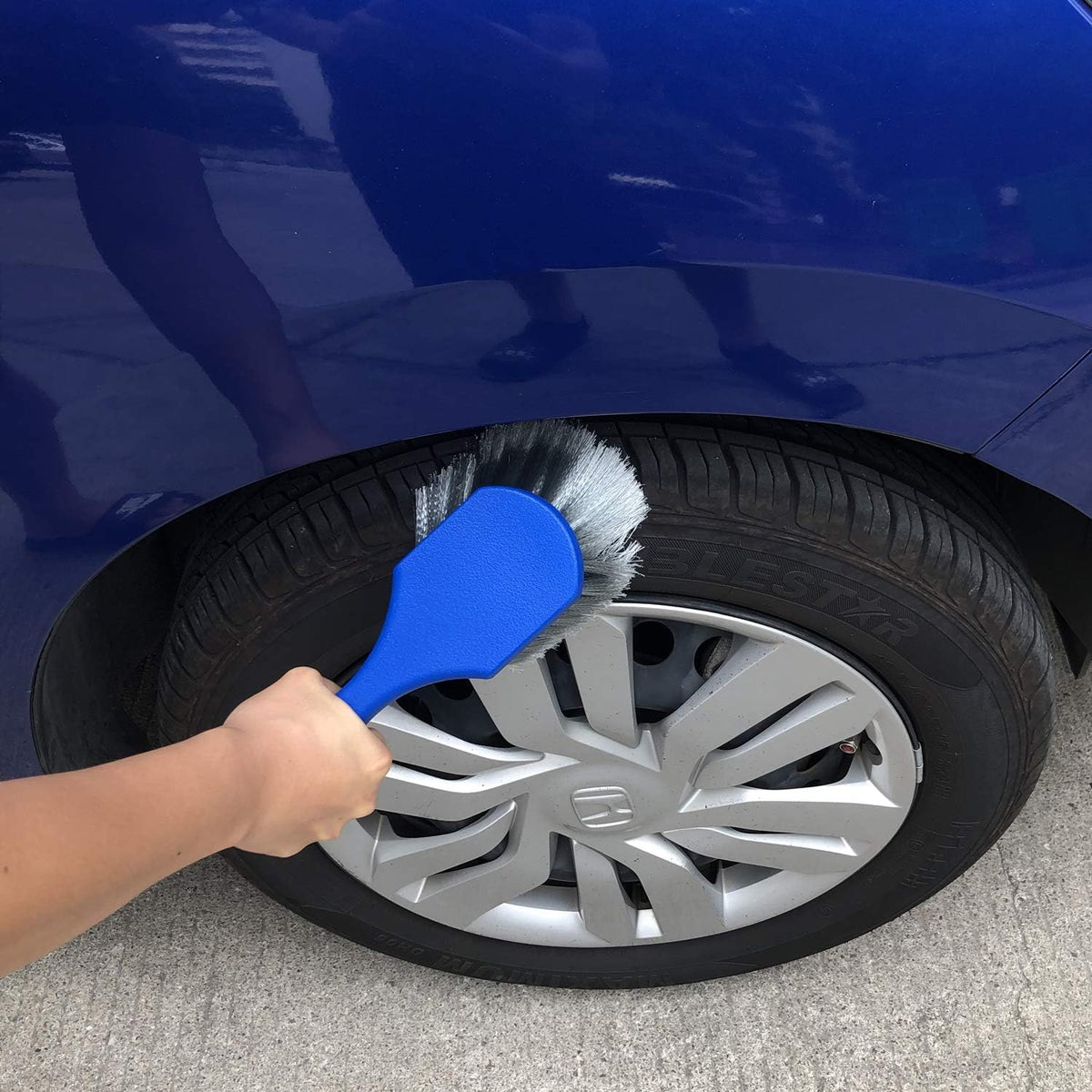 Car Wash Brush with Long Handle, Car Detailing Kit, Wheel Brush 7 Packs