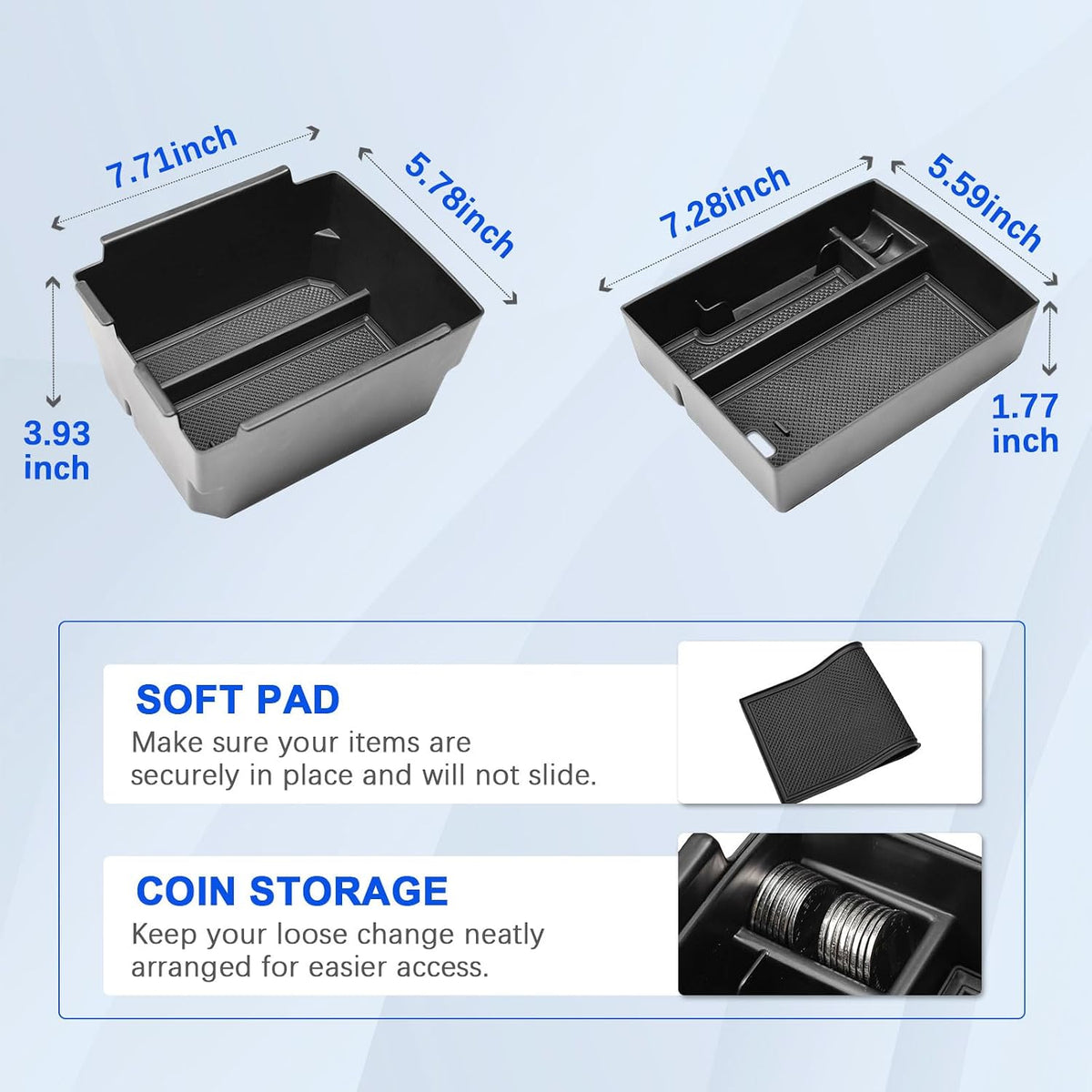 Dual Layer Center Console Organizer Tray for 2025 2026 Kia K4 Accessories
