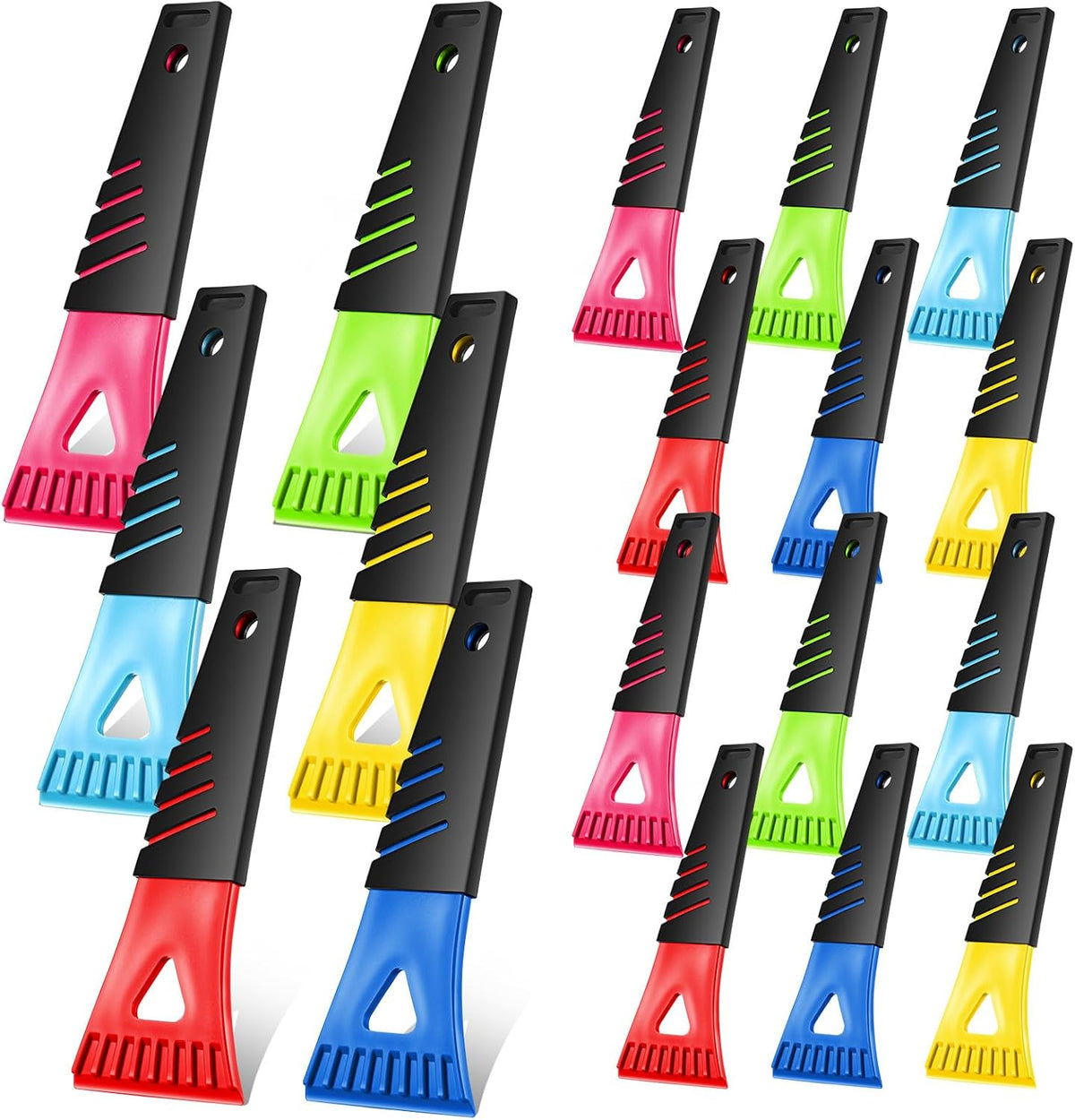 Frienda 6 Pcs Plastic Ice Scrapers for Car Freezer Frost Remover Scoop Auto Windshield Scraper Freezer Defrost Ice Shovel for Car Windshield Cleaning Tool Winter Auto Accessories