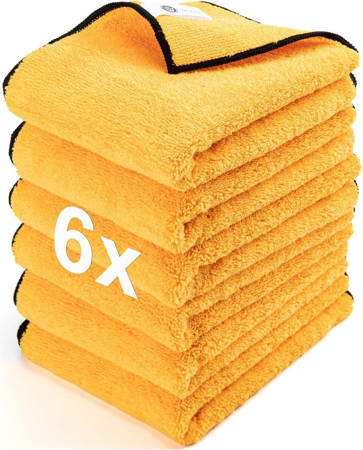 Microfiber Towels Gray for Cars - 6 Pack, High & Short Pile Micro Fiber Cleaning Cloth for Car Washing Drying & Auto Detailing, Water Absorption Lint Free & Non-Streak