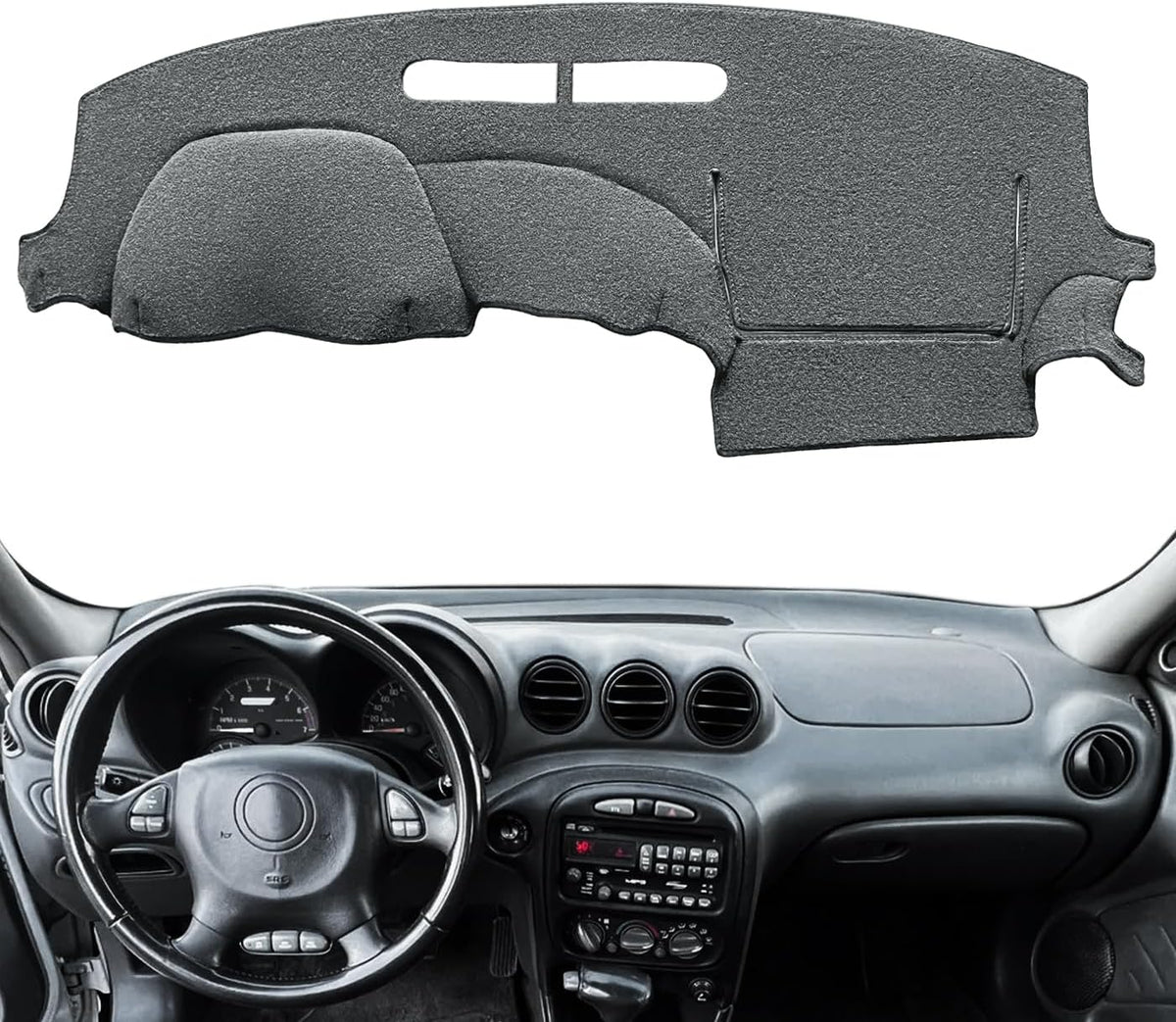 Dash Cover Mat Custom Fit for Pontiac Grand AM (Black) K208