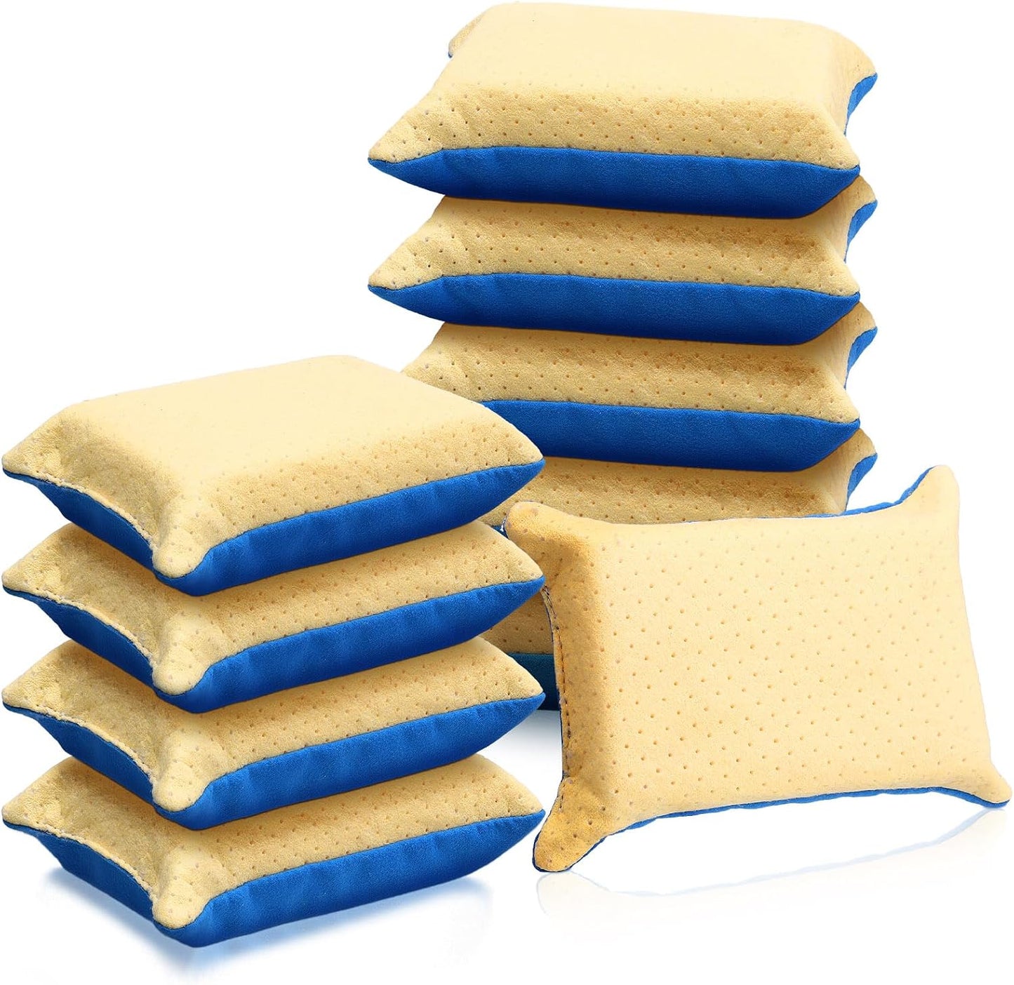 BBTO 10 Pack Car Windshield Defogger Sponge Window Cleaner Tool No Scratch Large Windscreen Sponge Bulk Absorbent Mirror Car Glass Washing for Bug Tar Remover Scrubber Detailing Motorcycle