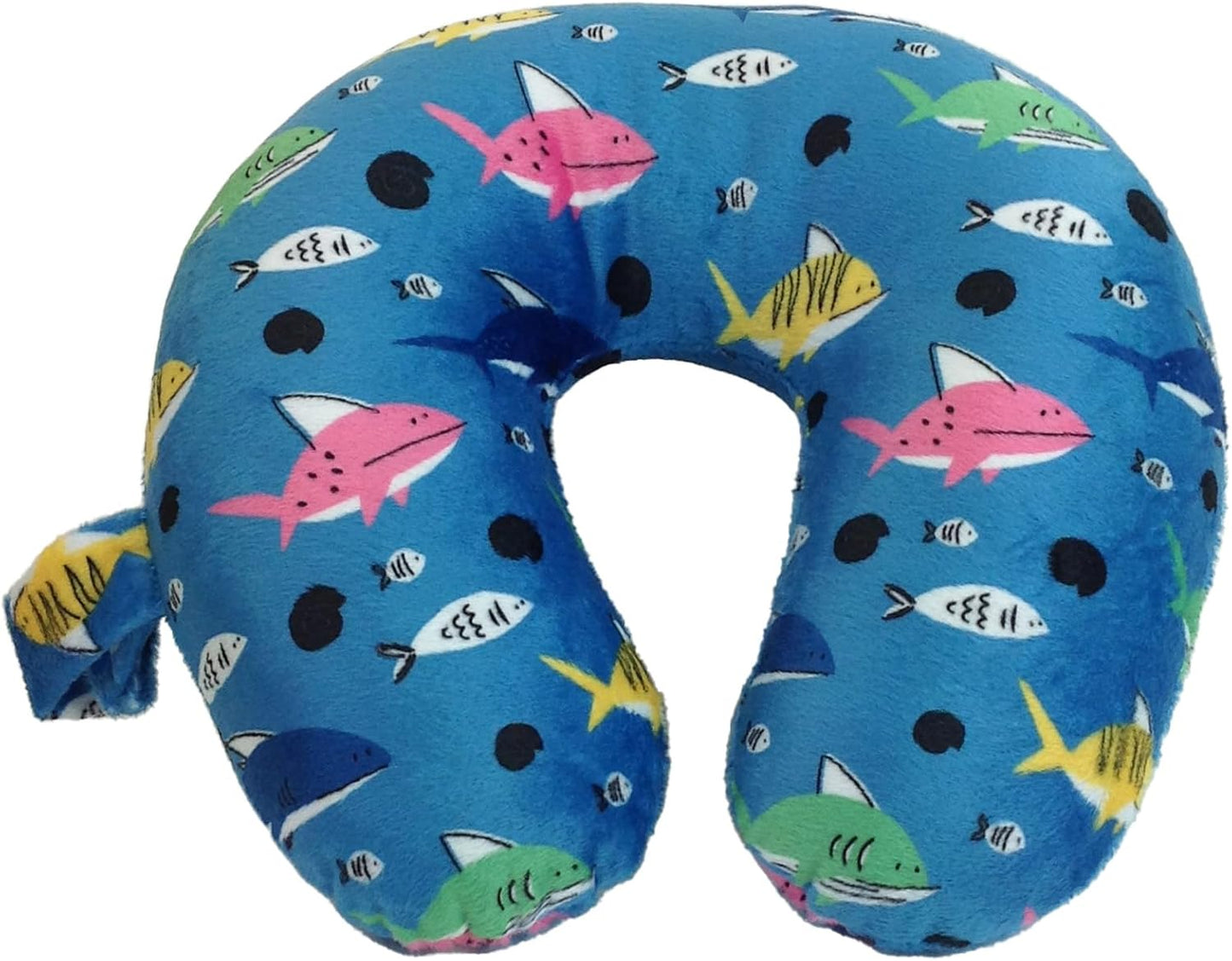 Wolf Essentials Kids Cozy Soft Microfiber Neck Pillow, Compact, Perfect for Plane or Car Travel, Shooting Star