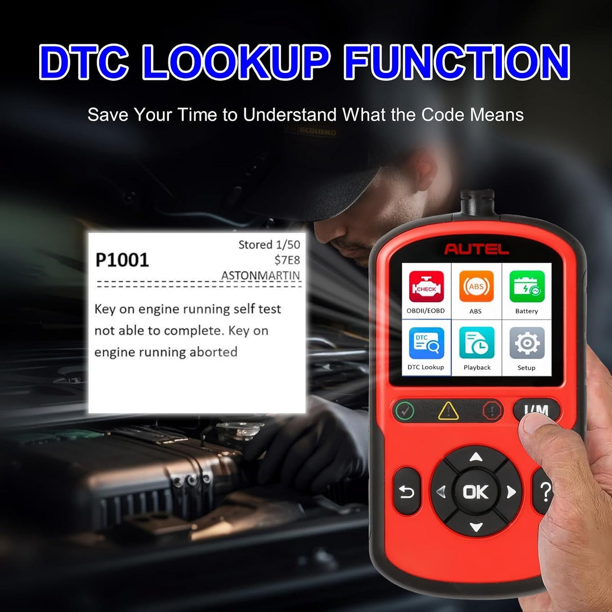 Autel AL549 OBD2 Scanner Code Reader with ABS Diagnostic & Battery Test