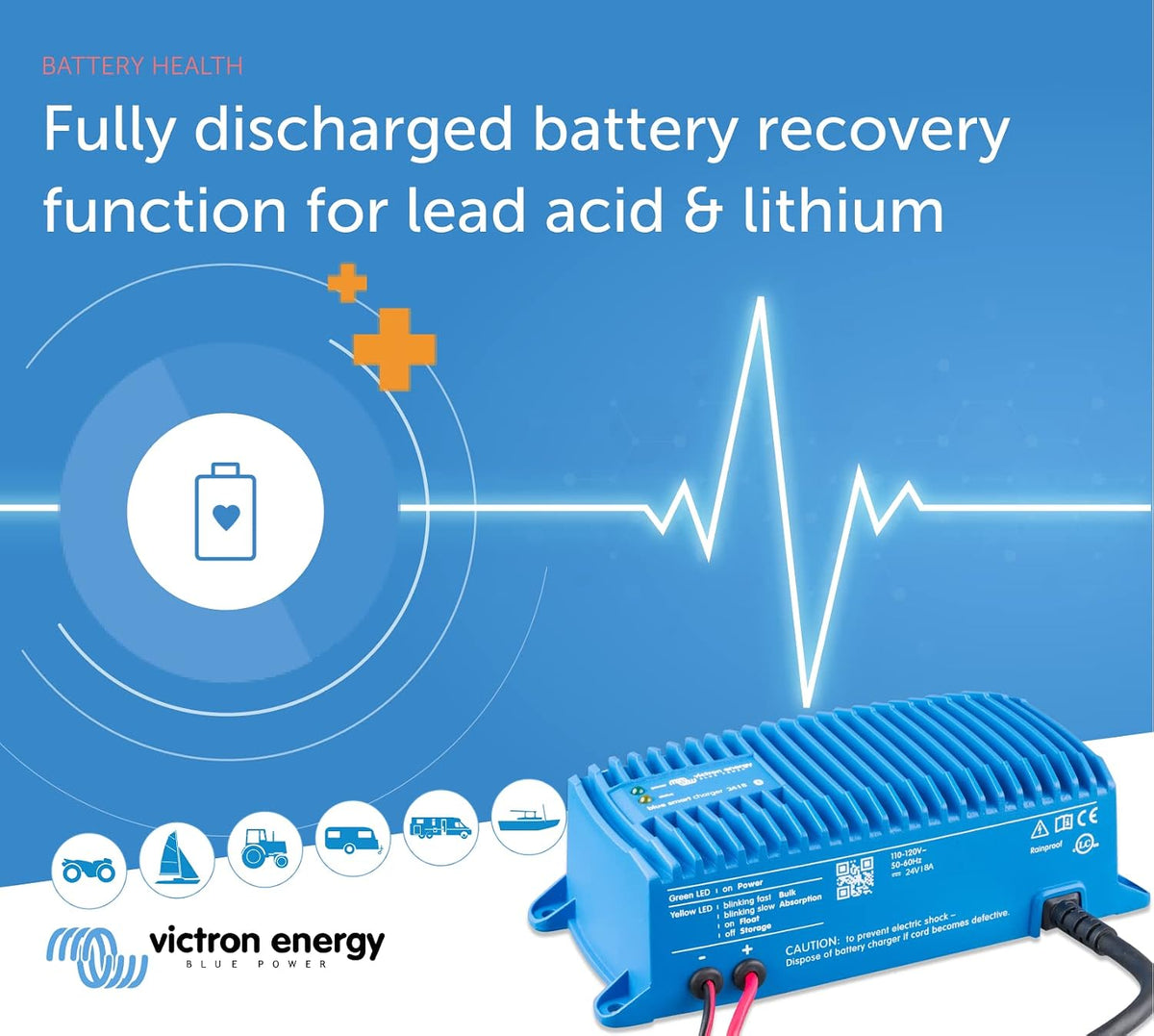 Victron Energy Blue Smart IP67 Smart Marine Battery Charger 24V 8A