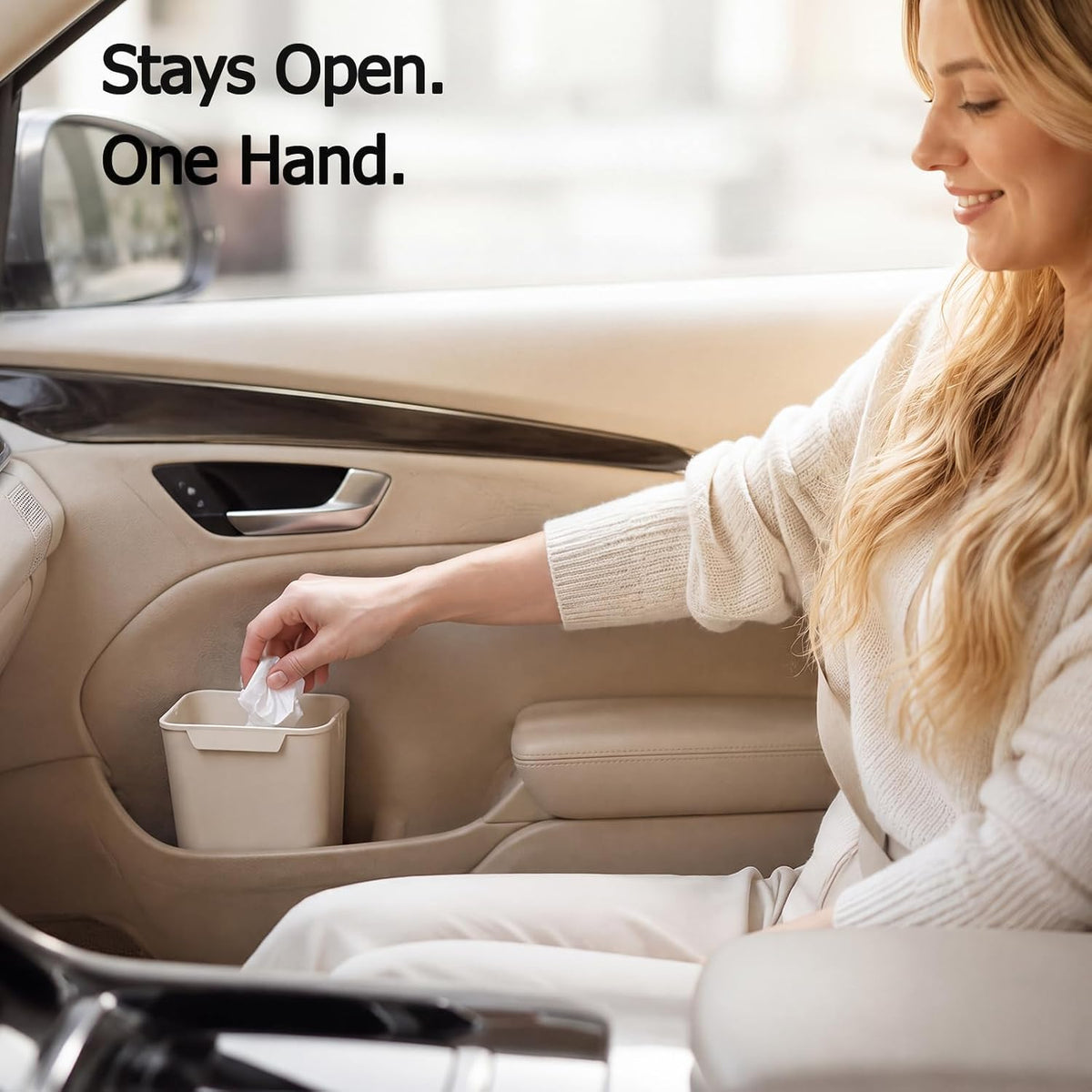 Soft Silicone 2‑in‑1 Car Door Pocket Trash Bin and Car Umbrella Holder