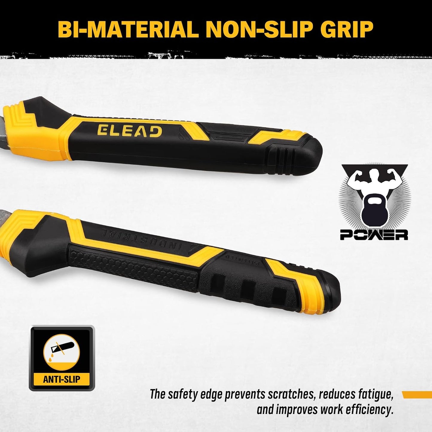 ELEAD Adjustable Oil Filter Wrench Set - 9" & 12" Pliers for Cars, Trucks, Motorcycles - Durable Carbon Steel, Ergonomic Grip, Easy Access Design