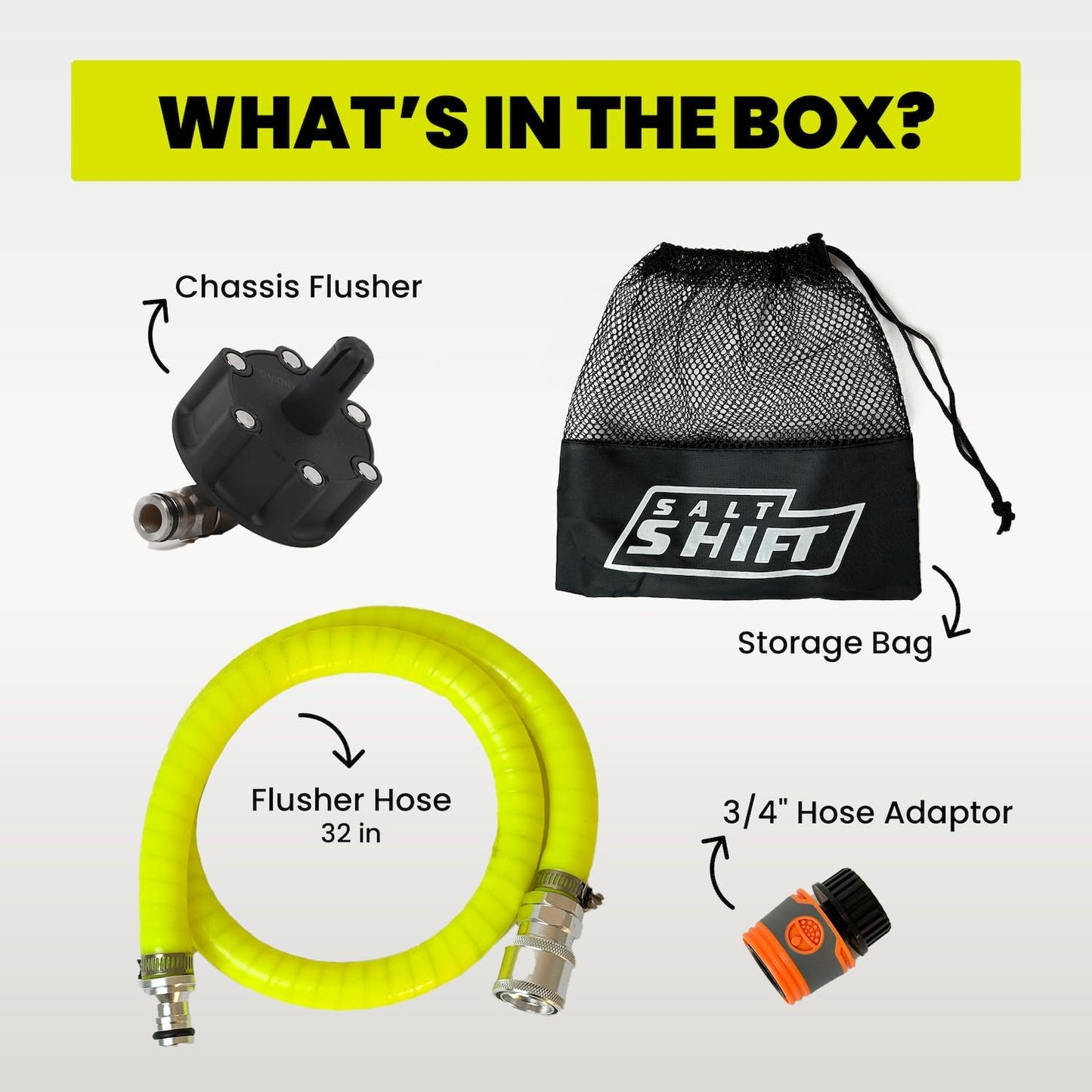 Magnetic Chassis Flusher with Hose - Underbody Chassis Flush for Off-Road Vehicles, Undercarriage Chassis Cleaner, Offroad Car &amp; Truck Rust &amp; Salt Protection, Garden Hose Chassis Nozzle Kit