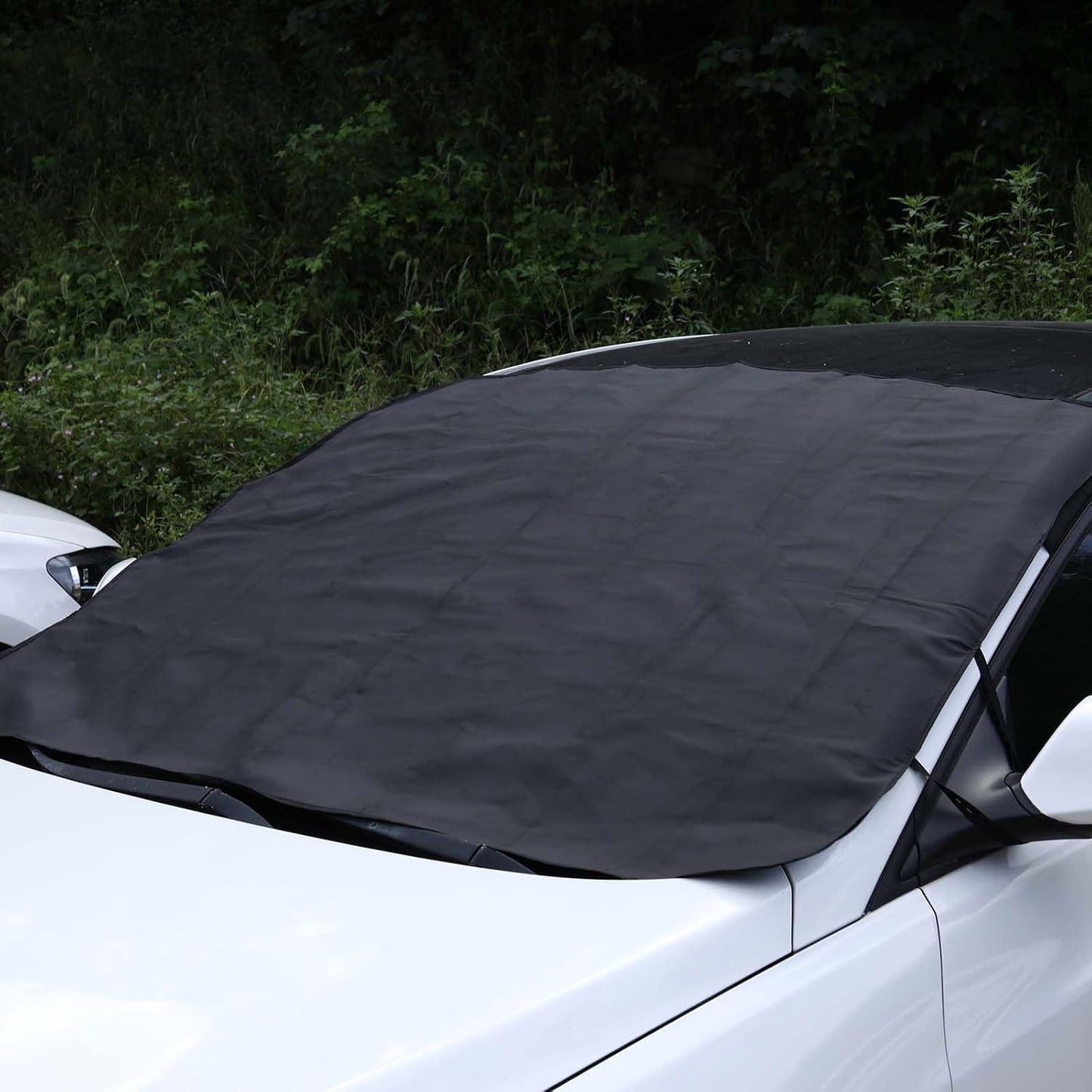 Exterior Car Windshield Cover, Oxford Fabric All Weather Windshield Snow Shield for Windshield & Mirrors, Blocks Snow Ice Frost, Anti-Theft Door Flap, Fits SUV Sedan Truck (69"x42")