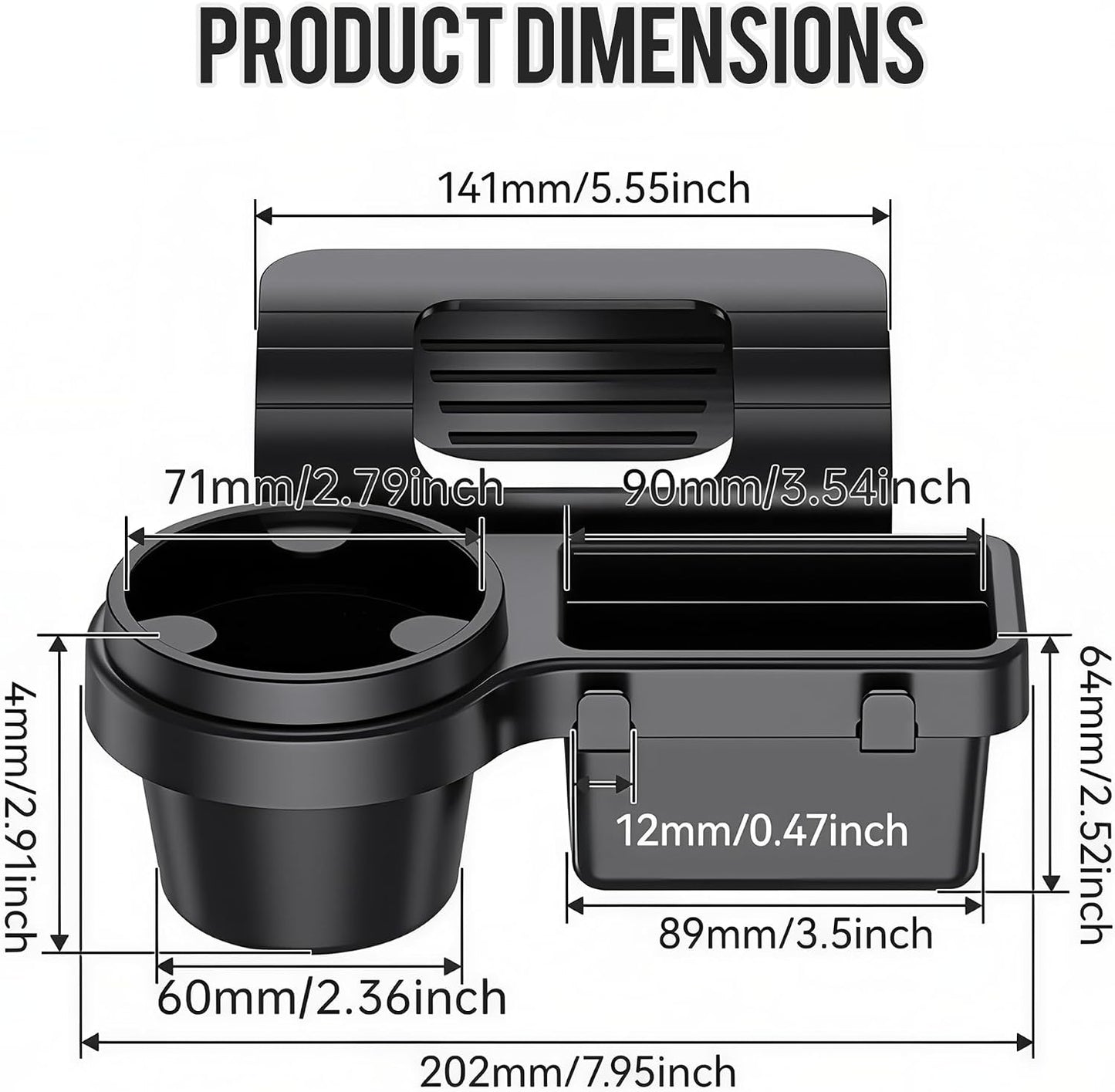 Li&Zhao Car Window Cup Holder - Clip-On, No Drill, Universal Fit
