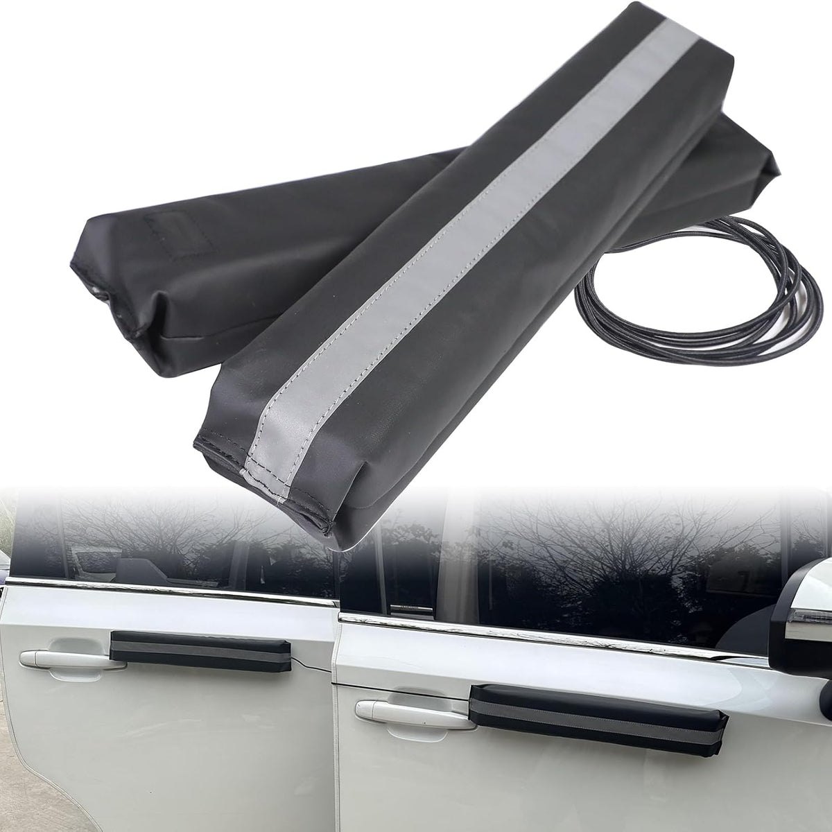Winunite Removable Magnetic Car Door Dent Protector Black(Pack of 2)
