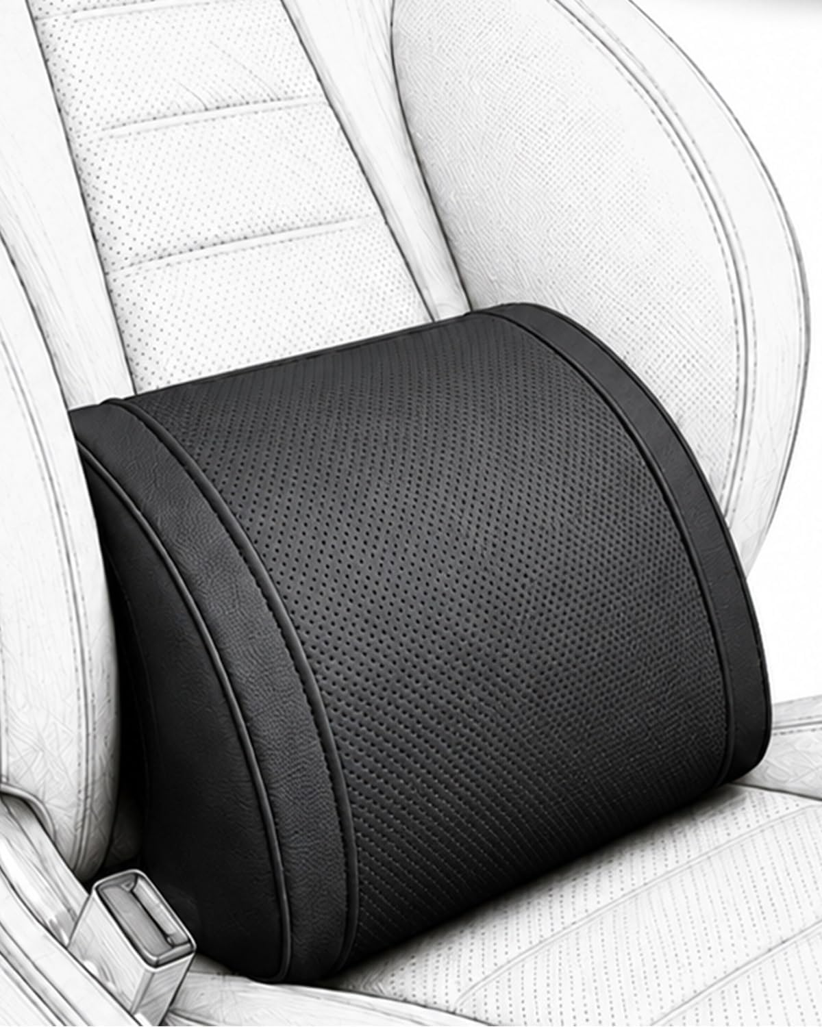Ergonomic Memory Foam Car Headrest Pillow & Lumbar Neck Support Cushion