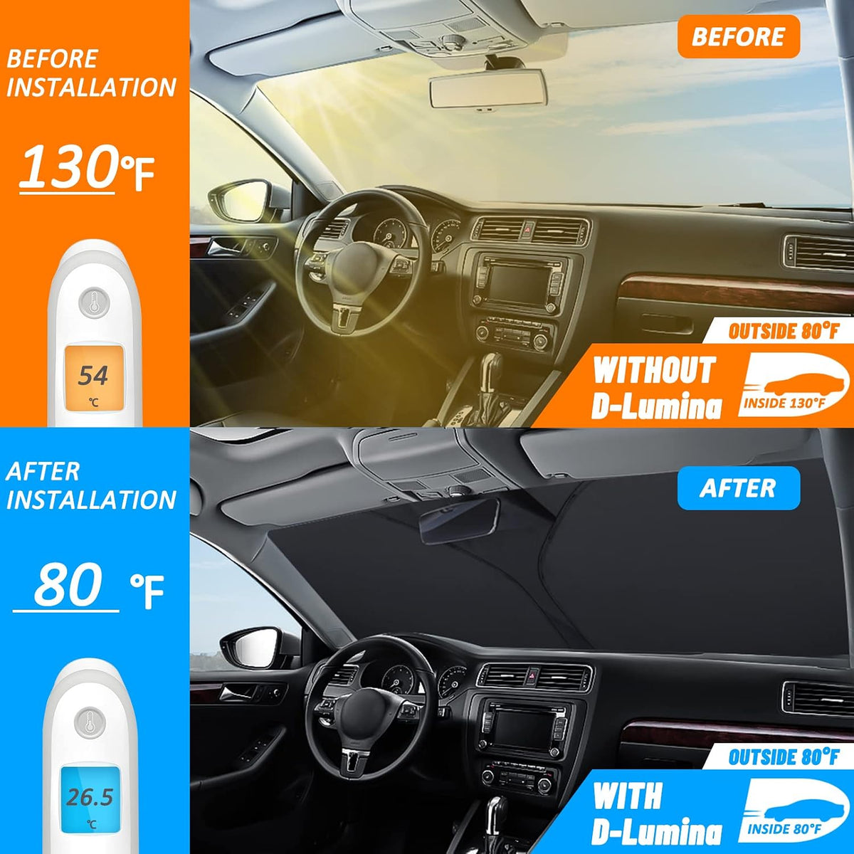 Windshield Sun Shade for 2023 2024 2025 2026 Honda HRV HR-V Accessories