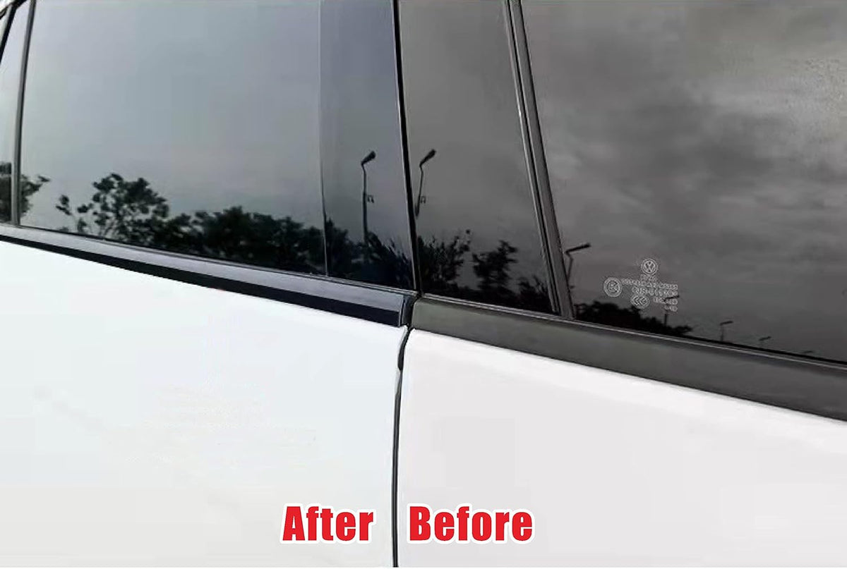 Glossy Black Car Exterior and Interior Molding Trim Universal Bumper Window Door Body Side and Household Furniture Surfaces Decorative Strip Scratch-Proof (Width: 5/16inch (8mm), Length: 25Ft)